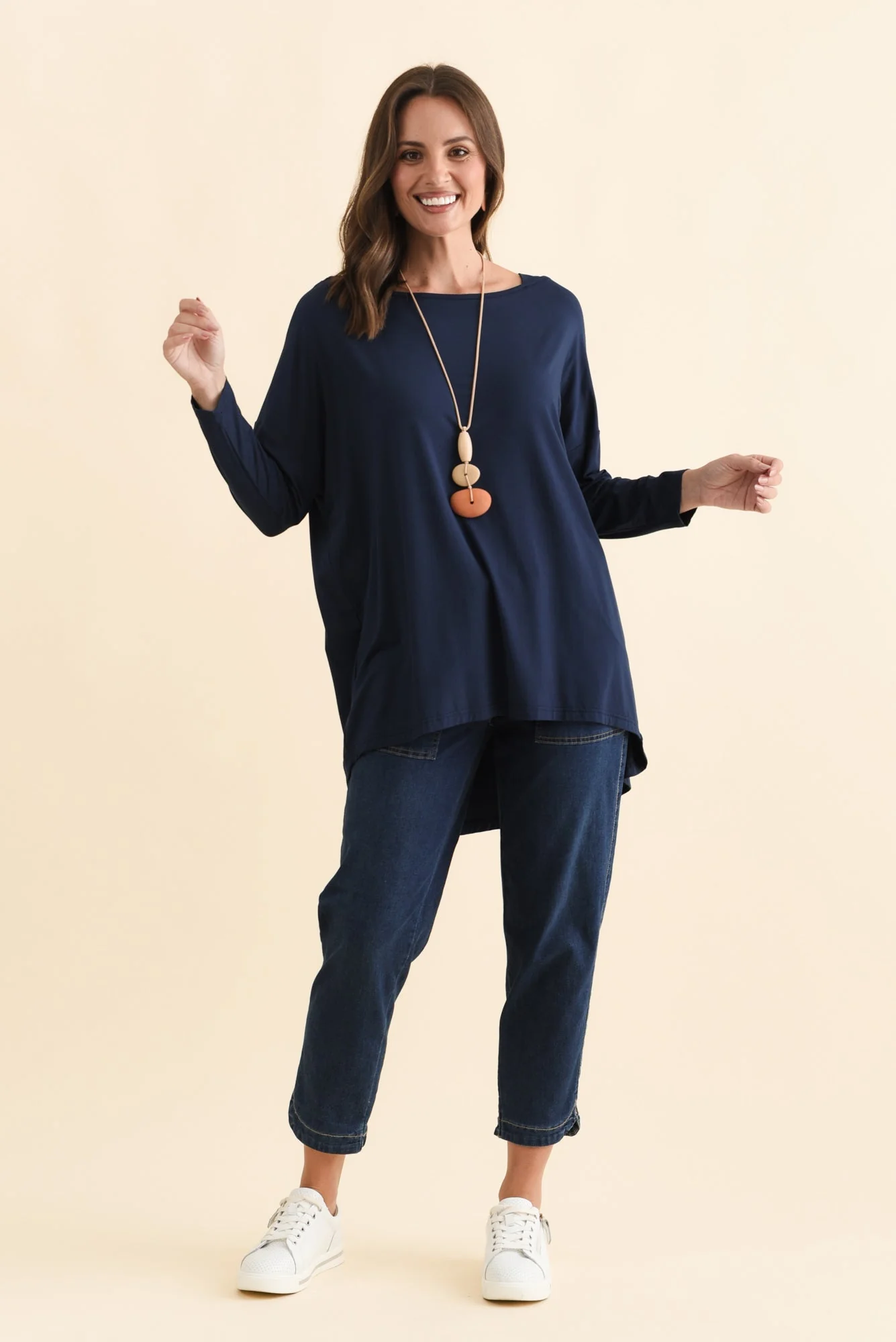 Anakin Navy Hi Lo Bamboo Top - Image 3