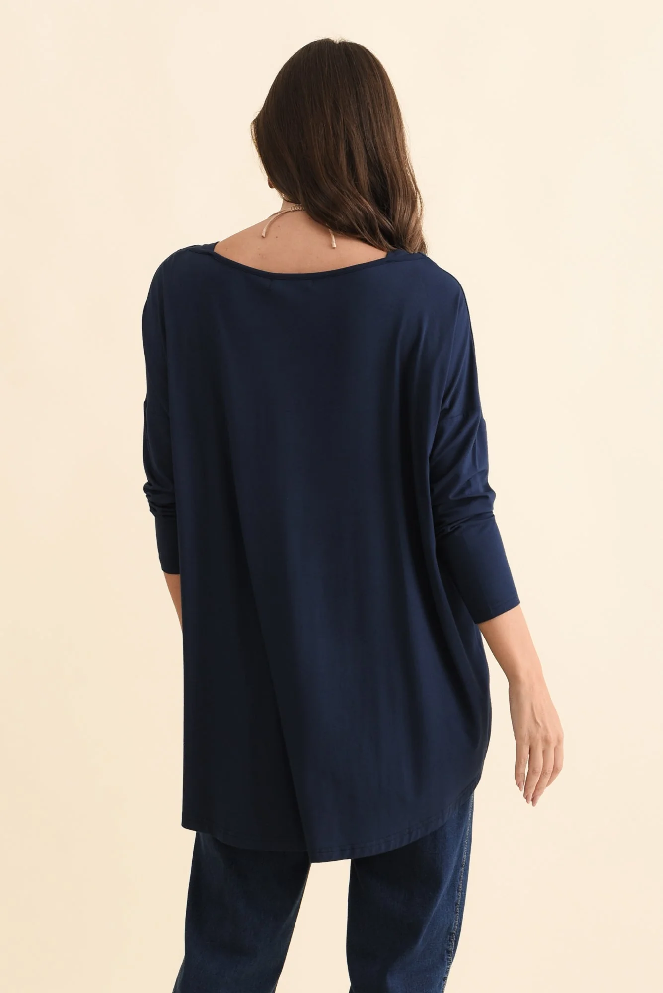 Anakin Navy Hi Lo Bamboo Top - Image 6