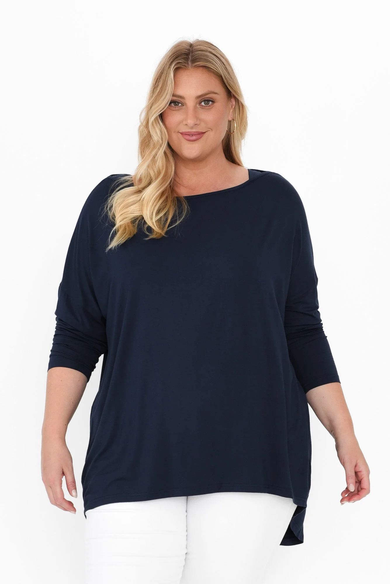 Anakin Navy Hi Lo Bamboo Top - Image 9