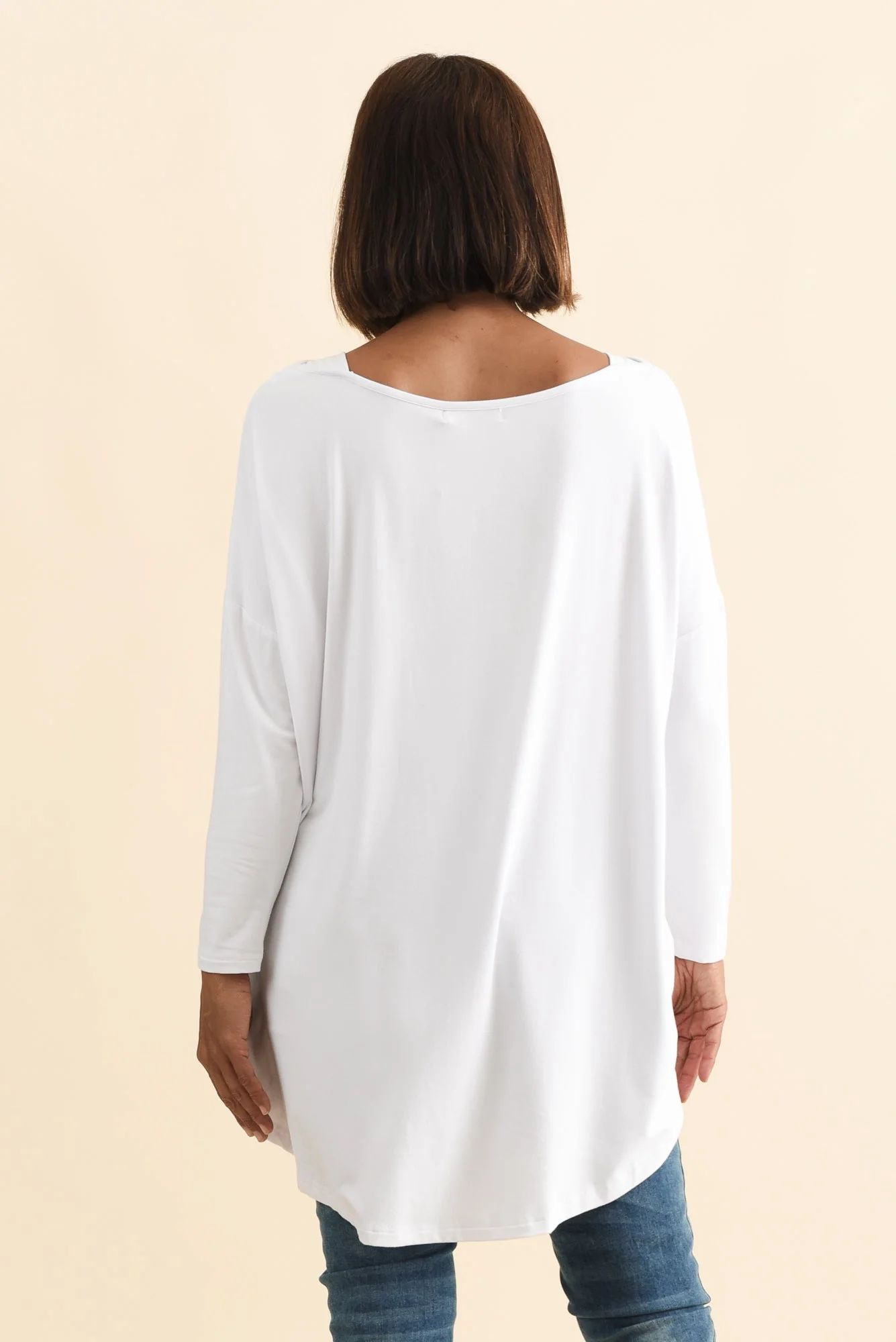 Anakin White Hi Lo Bamboo Top - Image 6