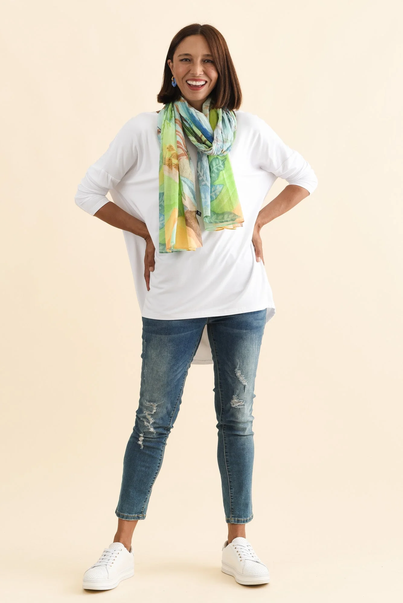 Anakin White Hi Lo Bamboo Top - Image 8