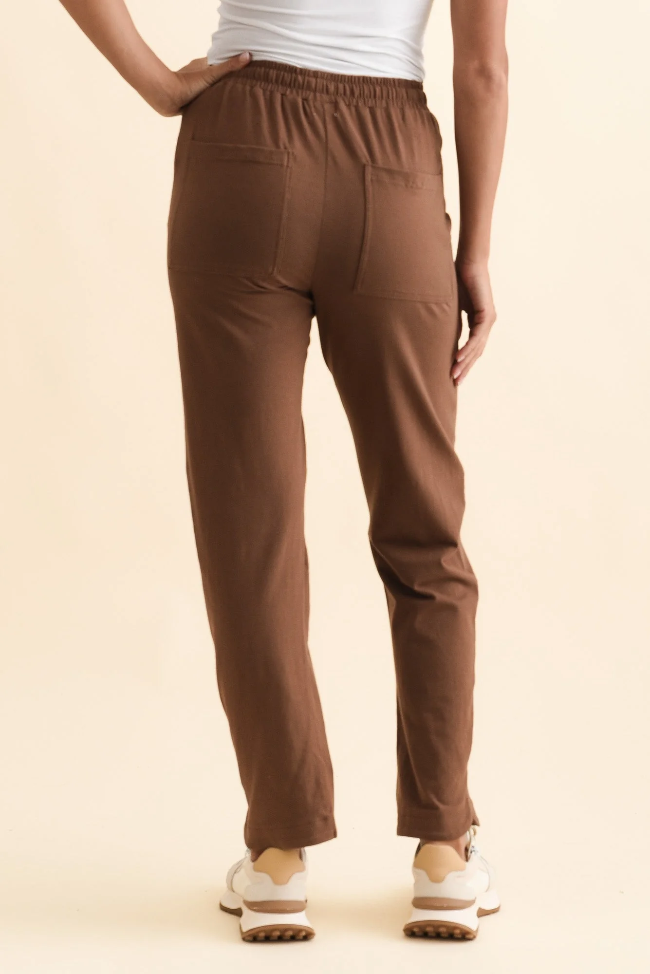 Angie Brown Cotton Drawstring Pants - Image 4