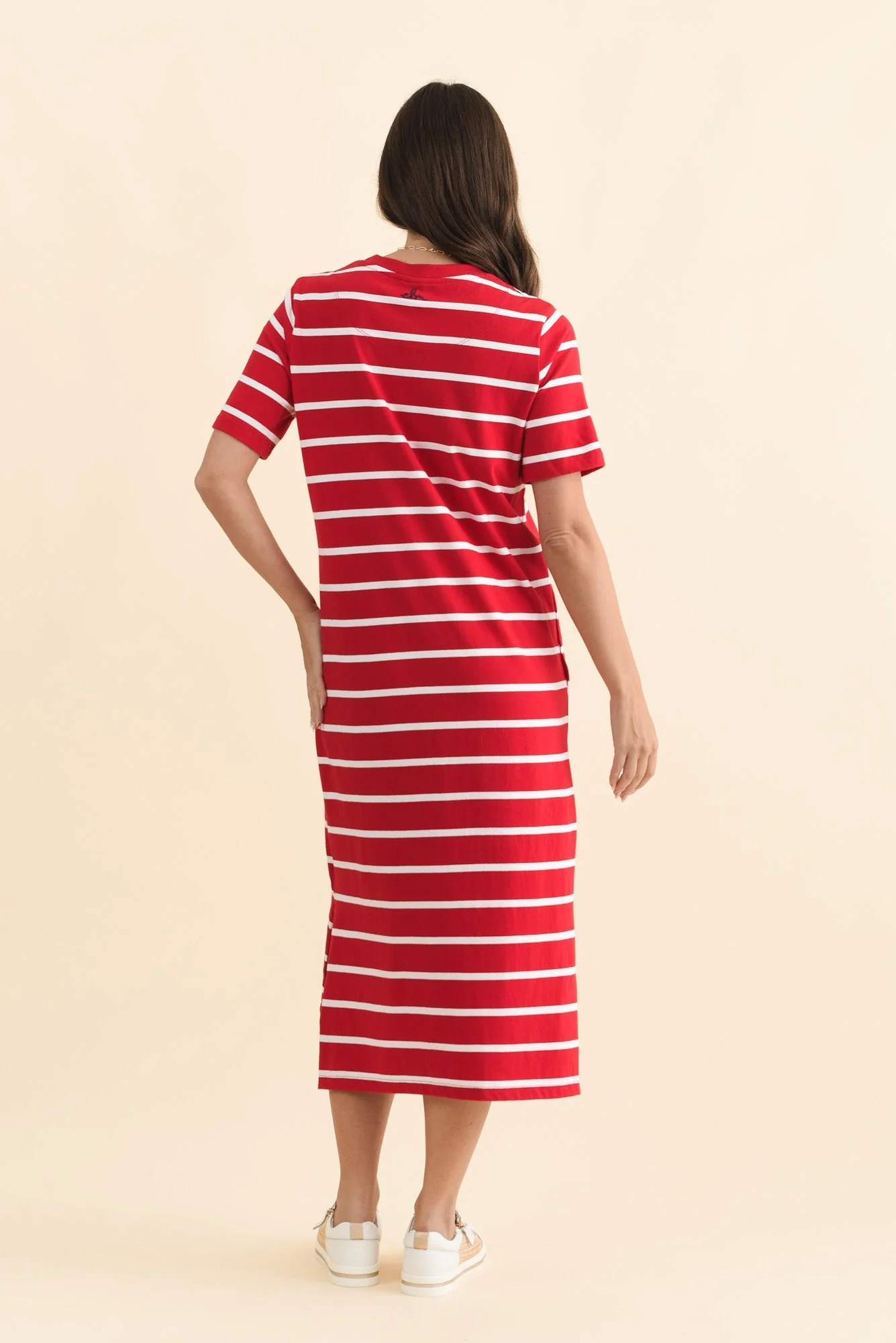 Annaleigh Crimson Stripe Pocket Dress - Image 4