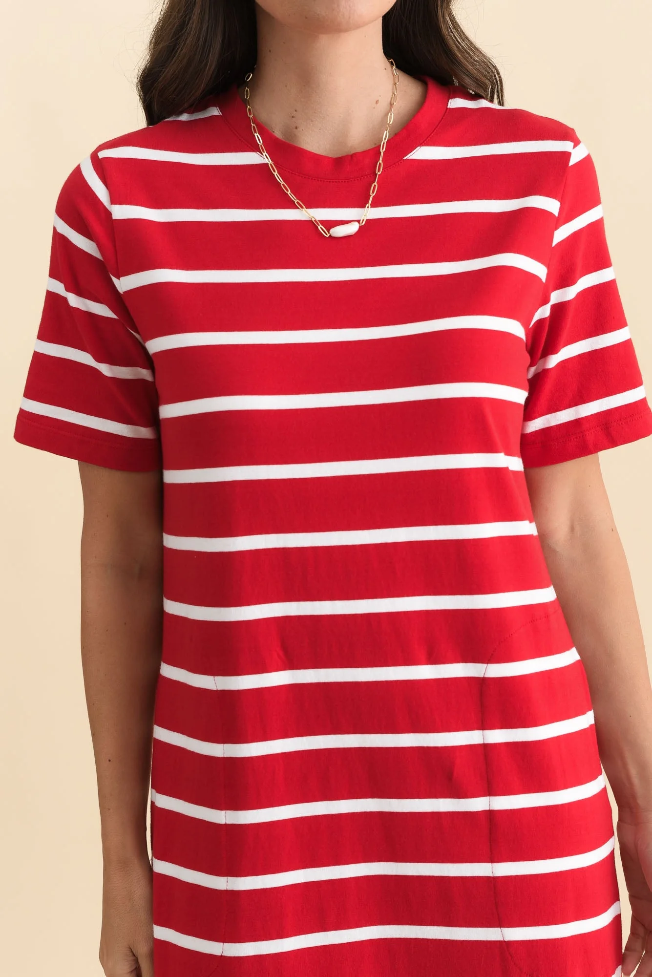 Annaleigh Crimson Stripe Pocket Dress - Image 5