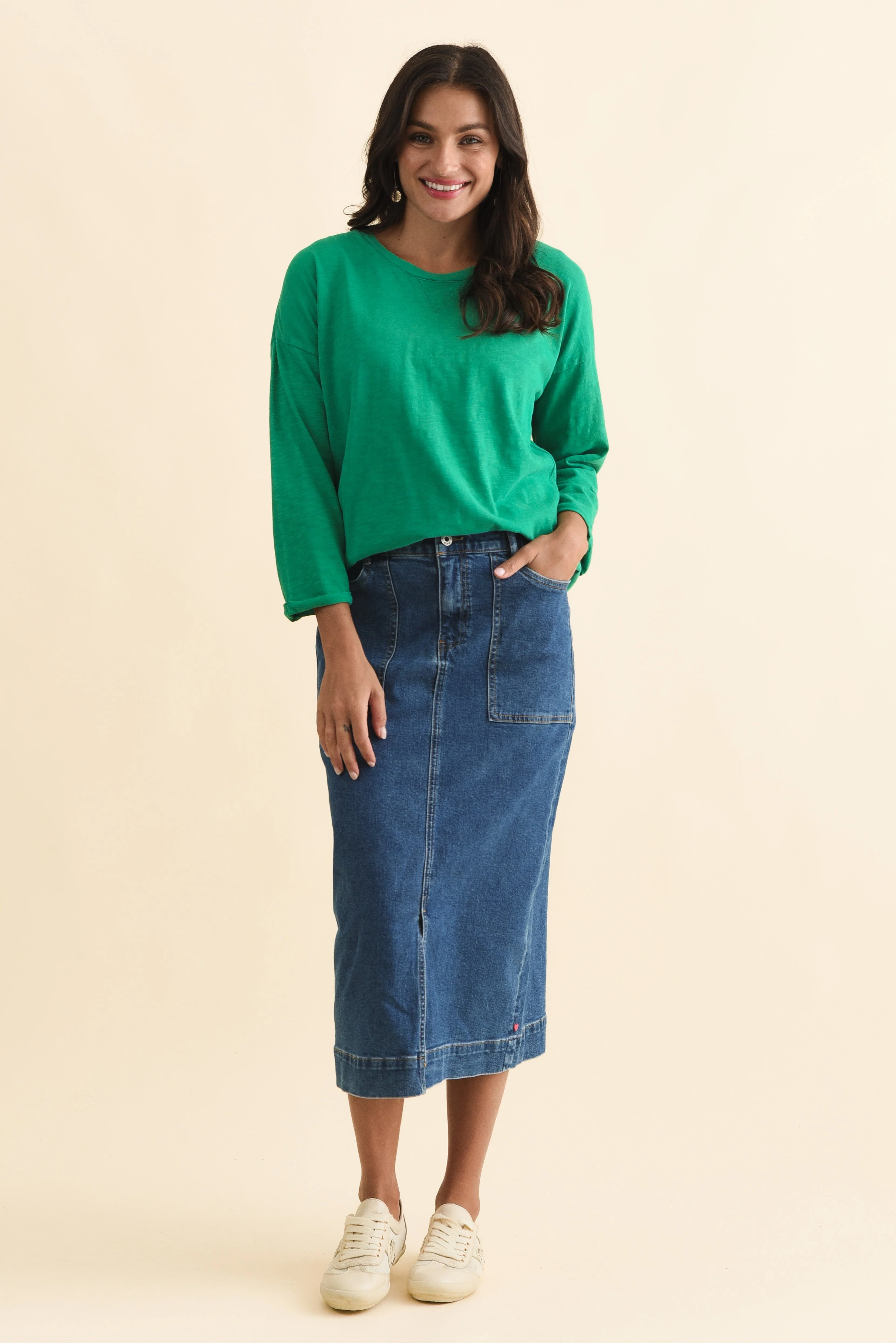 Annie Forest Green Cotton Top - Image 6