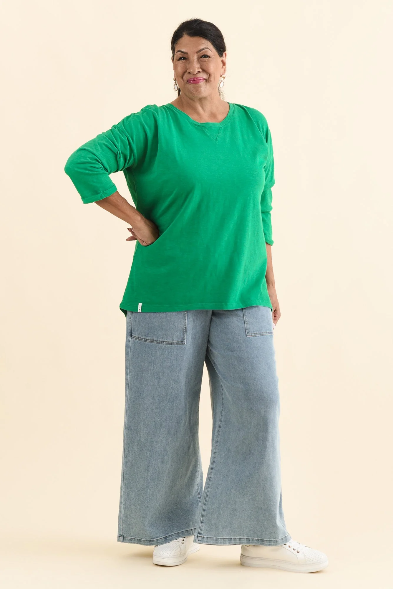 Annie Forest Green Cotton Top - Image 8