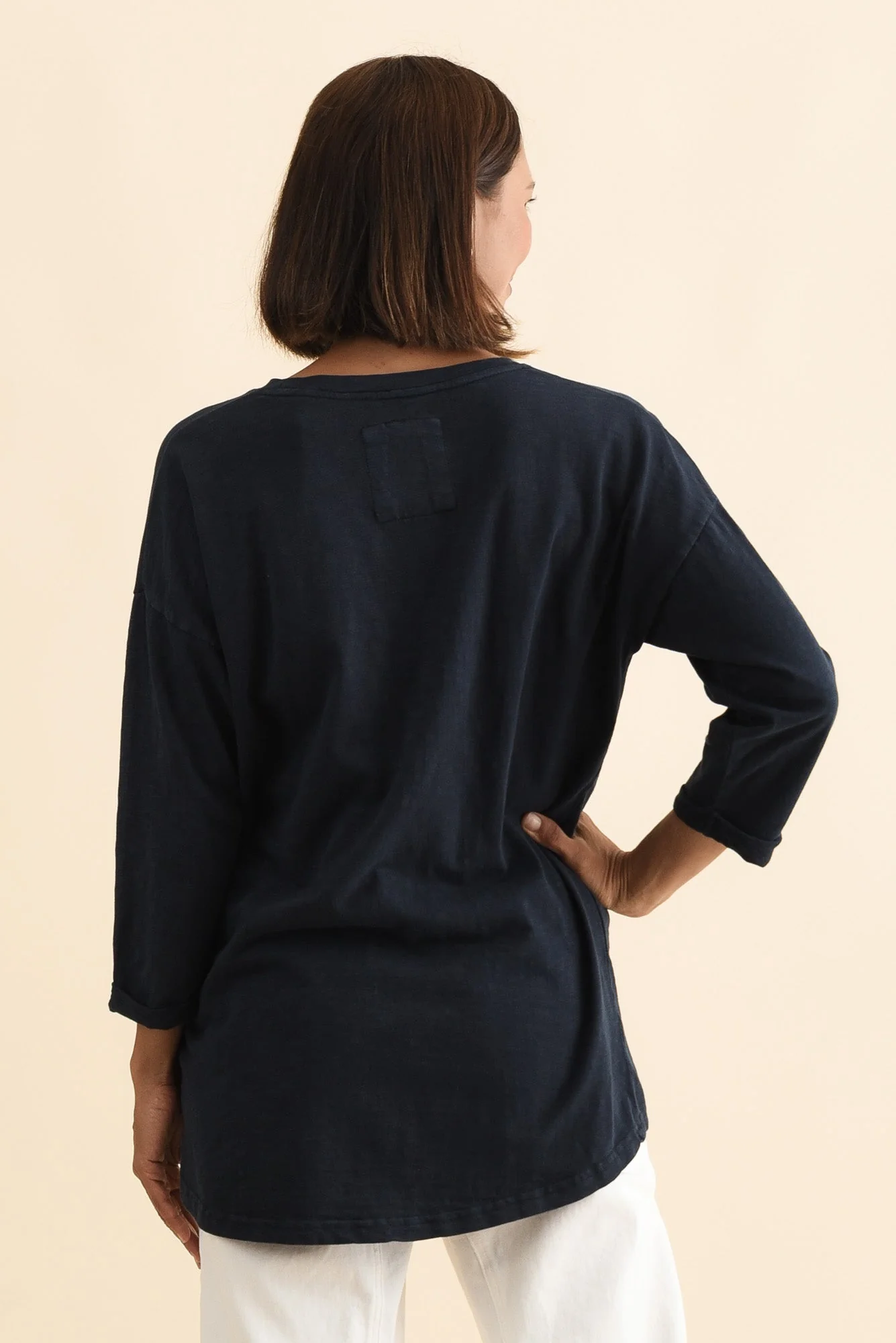 Annie Navy Cotton Top - Image 4