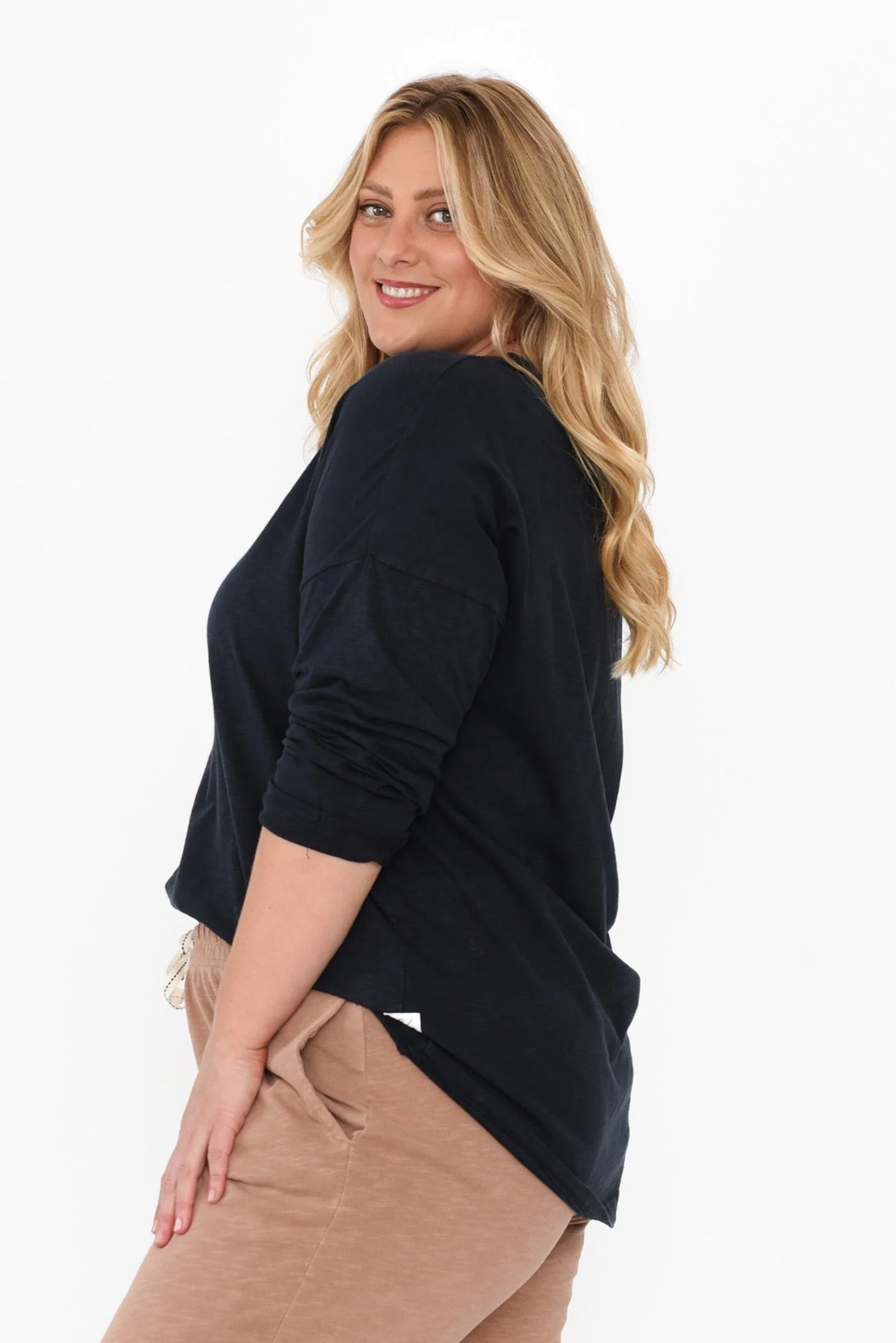 Annie Navy Cotton Top - Image 9