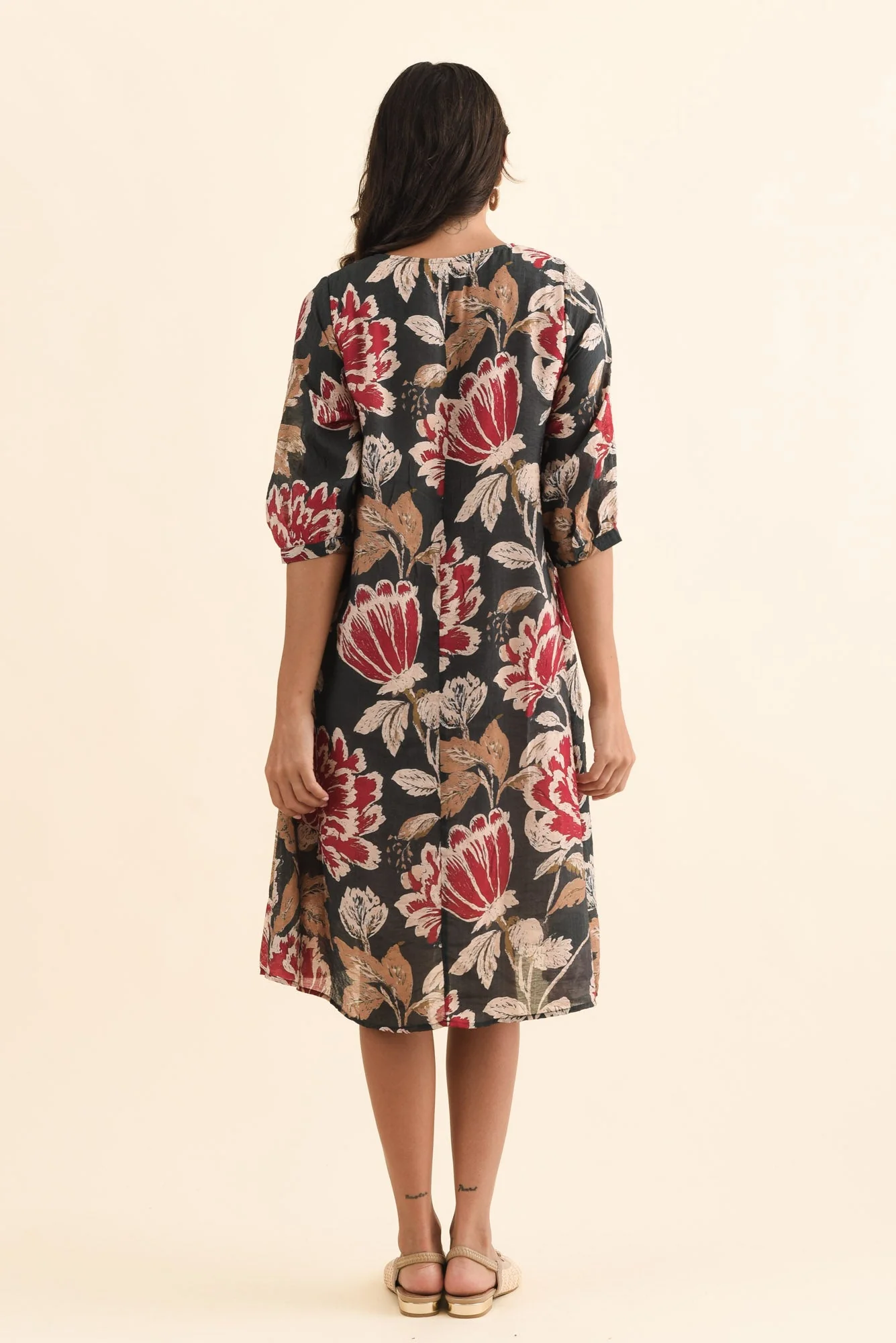 Arcadia Green Floral Button Dress - Image 4