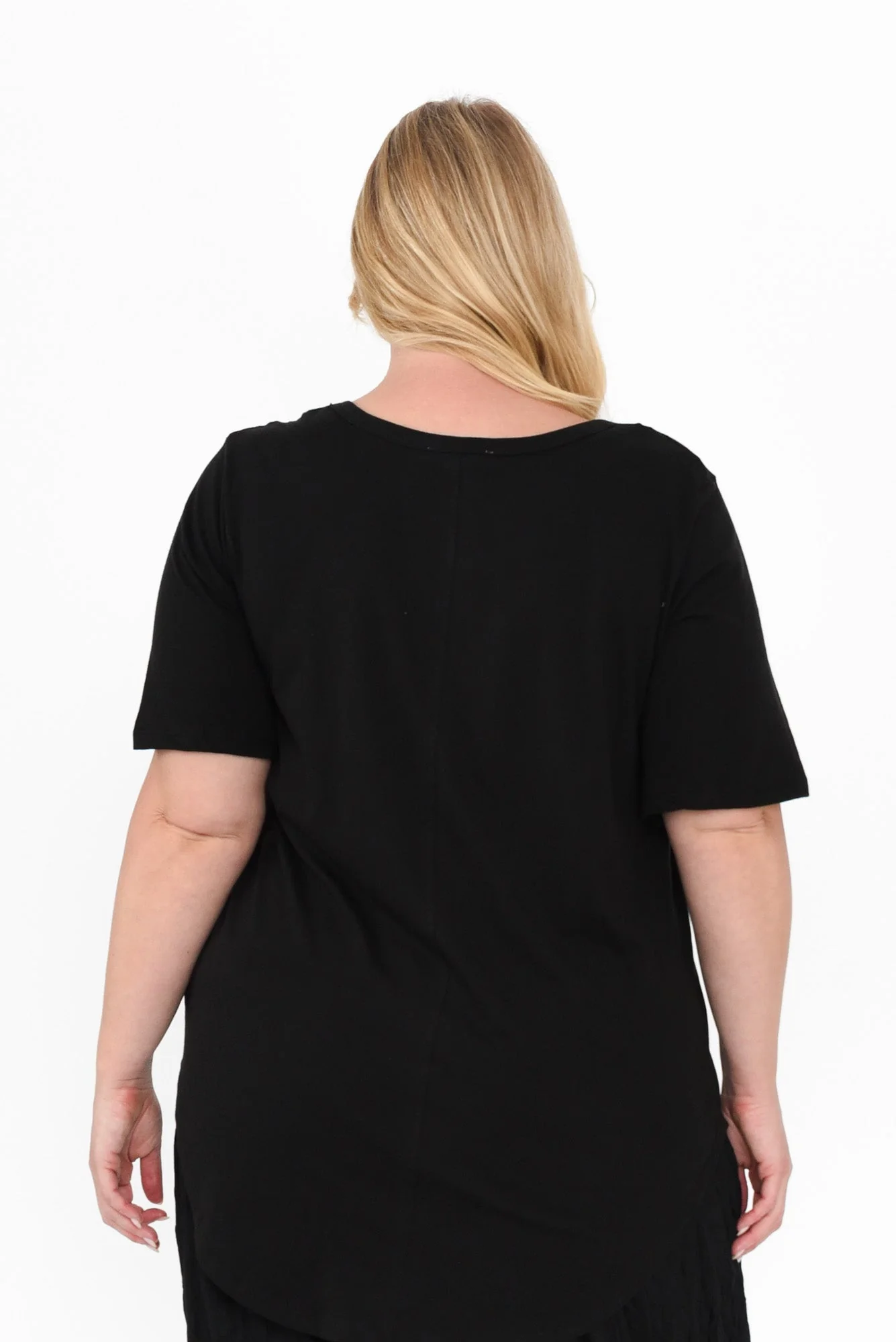 Ariana Black Cotton Tee - Image 10