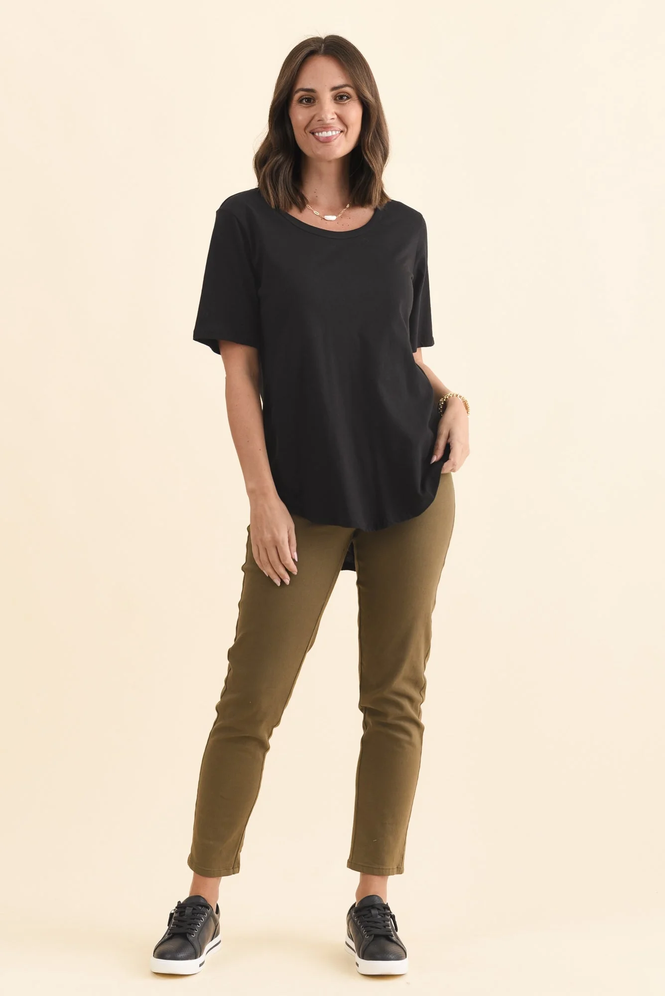 Ariana Black Cotton Tee - Image 6