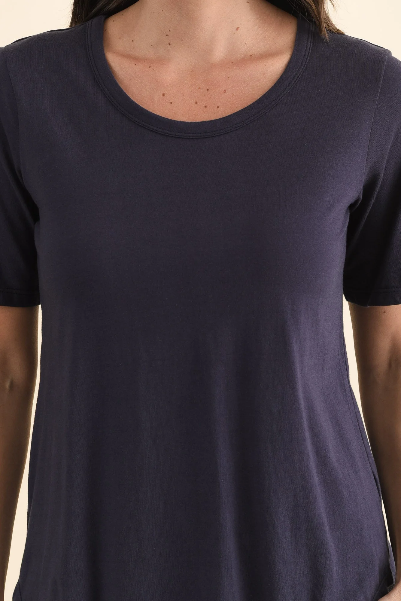 Ariana Navy Cotton Tee - Image 5