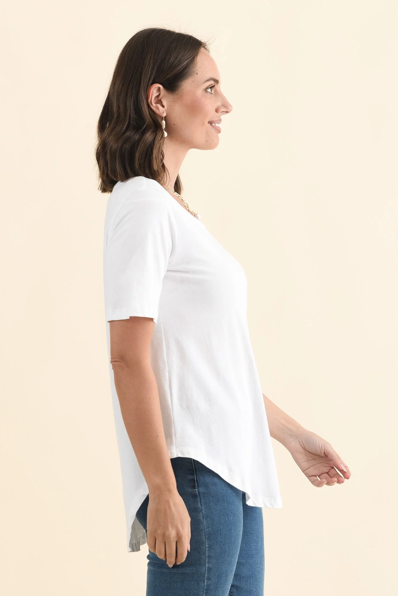 Ariana White Cotton Tee - Image 3
