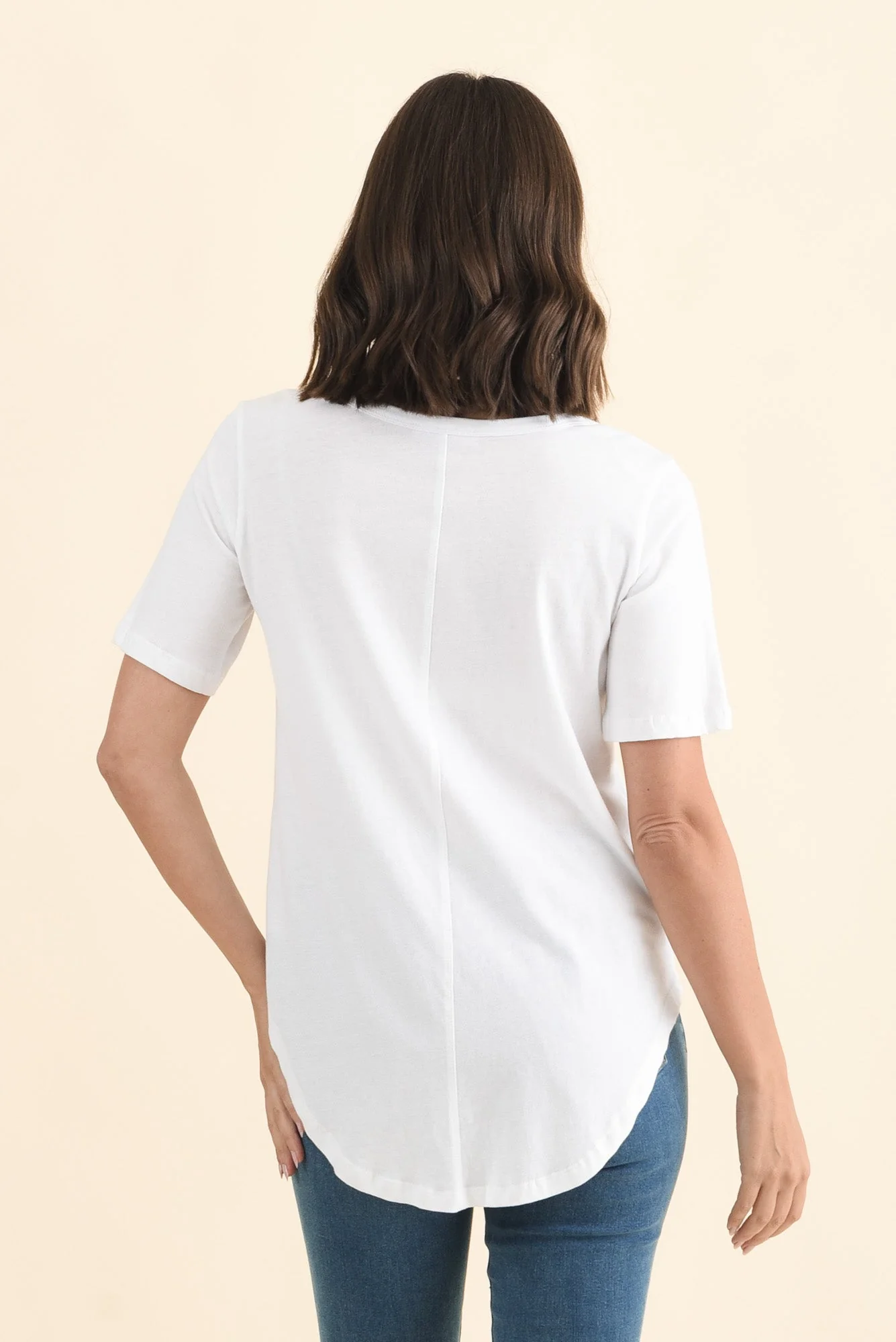 Ariana White Cotton Tee - Image 4