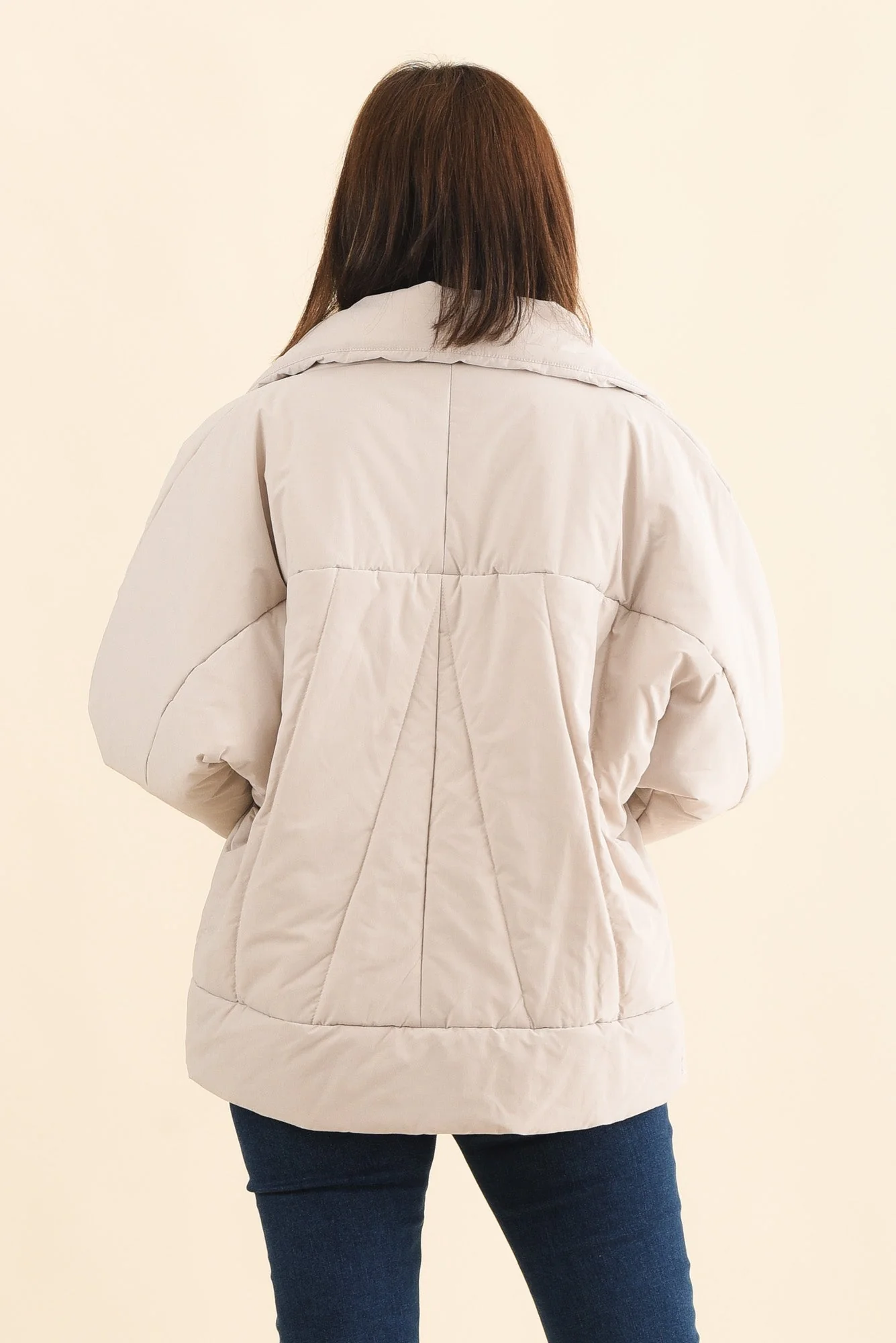 Arica Cream Wrap Puffer Jacket - Image 5