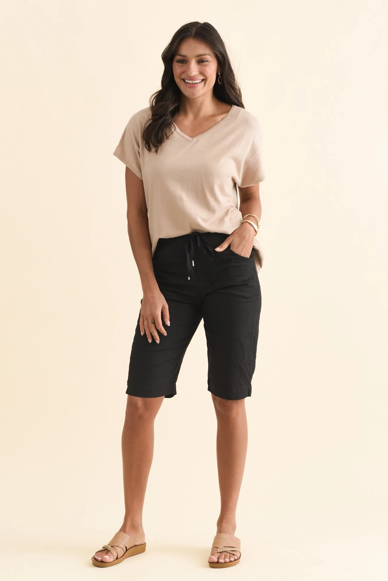 Asha Black Travel Shorts - Image 7