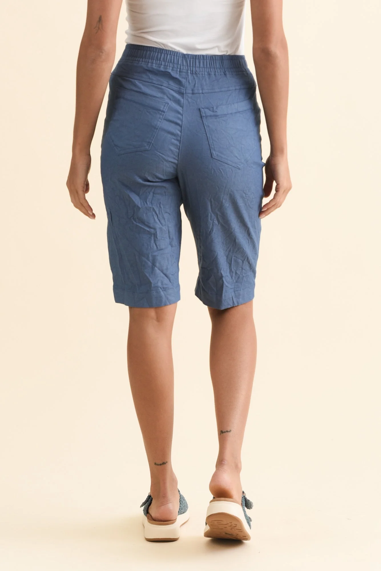 Asha Blue Travel Shorts - Image 5