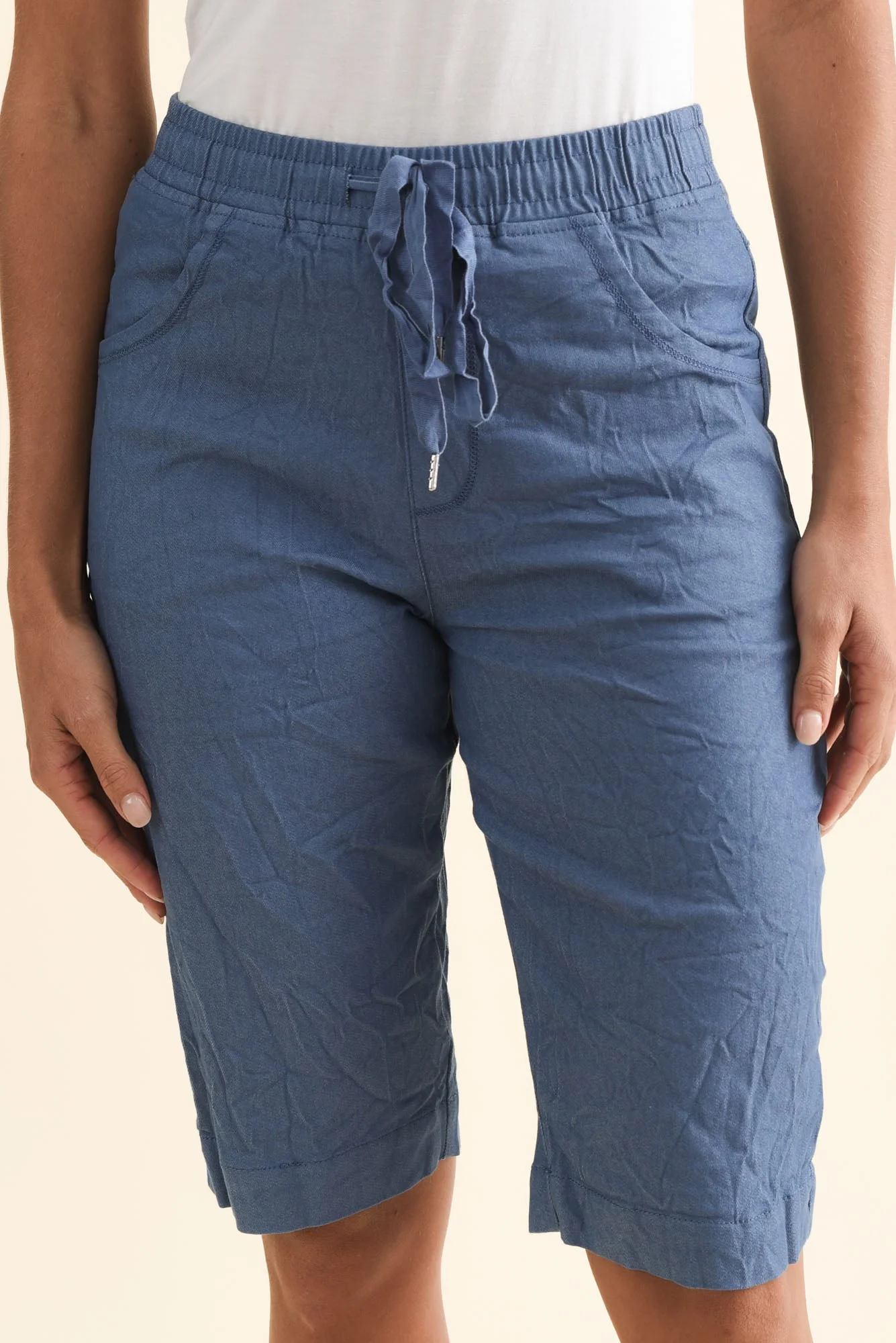 Asha Blue Travel Shorts - Image 6
