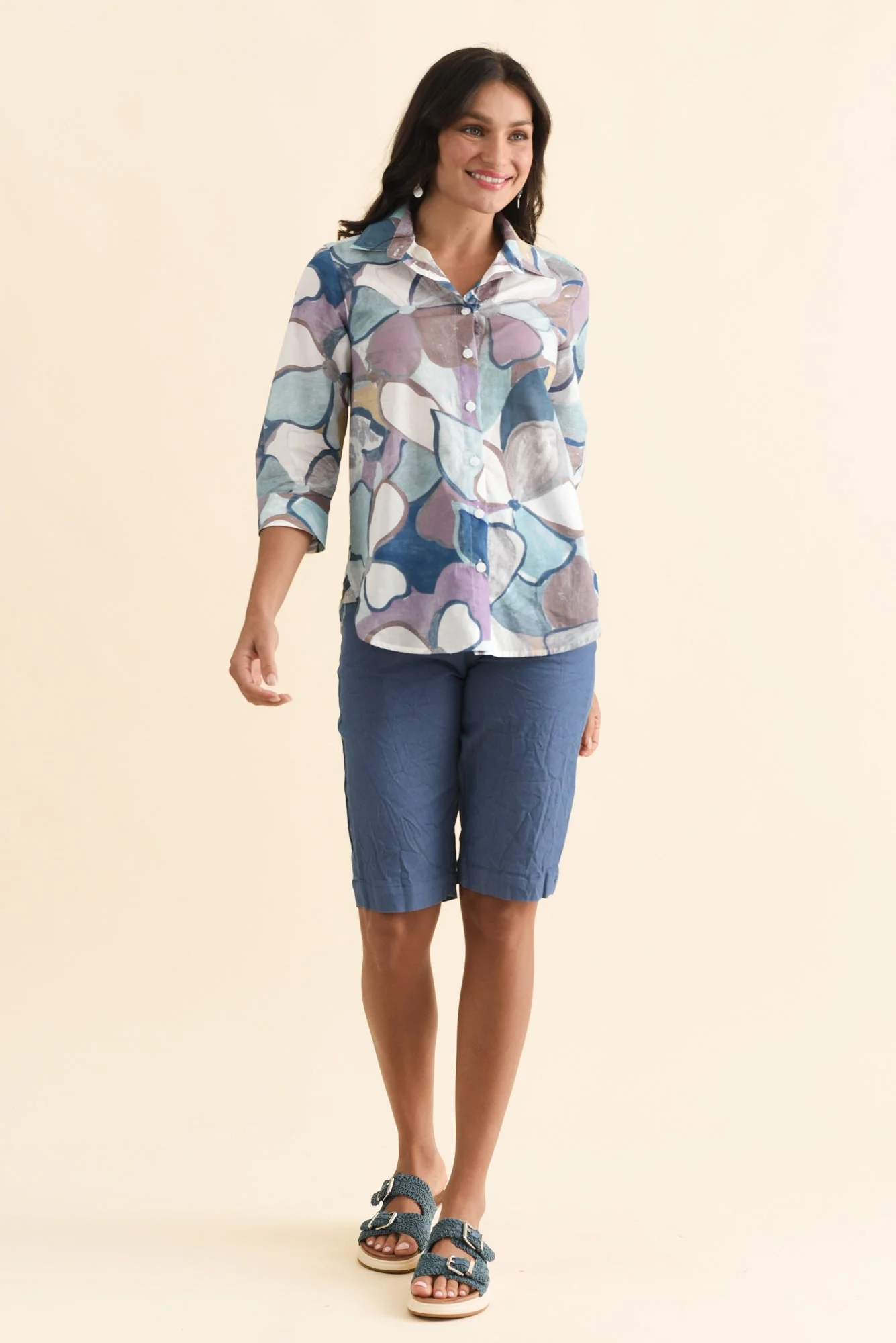 Asha Blue Travel Shorts - Image 8