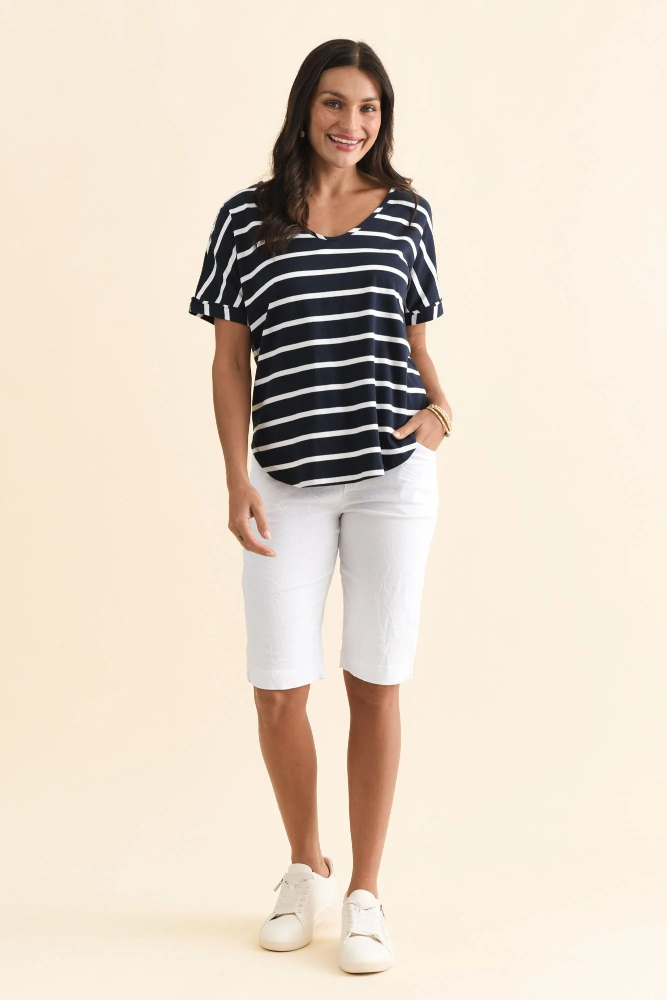 Asha White Travel Shorts - Image 7