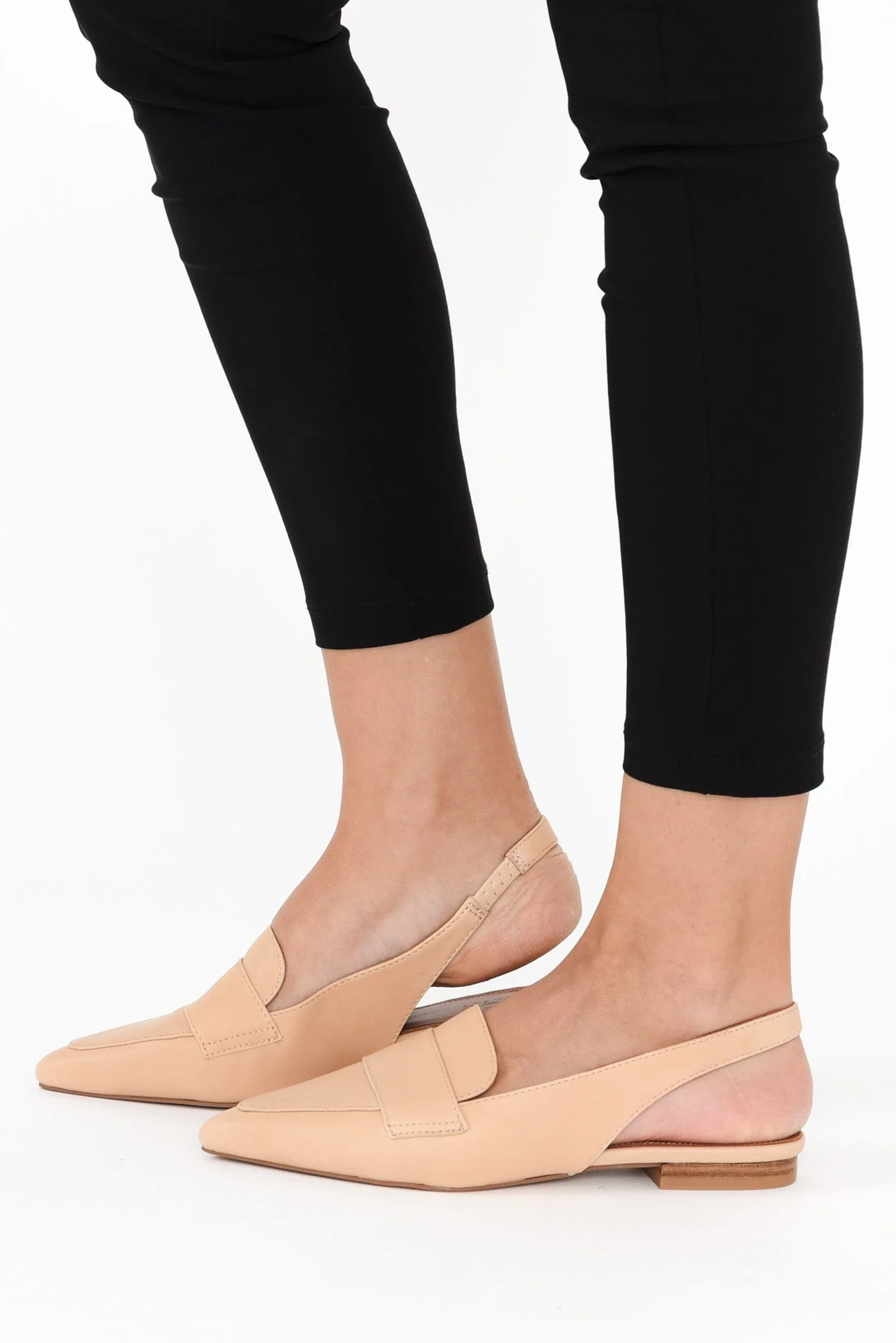 Asher Nude Leather Slingback Mule - Image 6