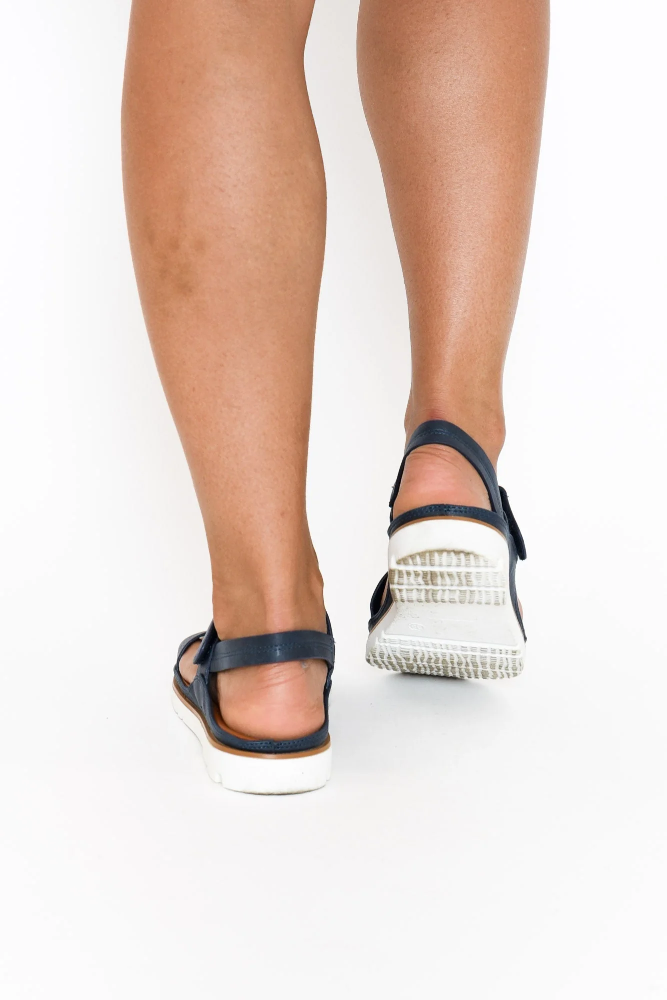 Ashli Navy Strappy Sandal - Image 10