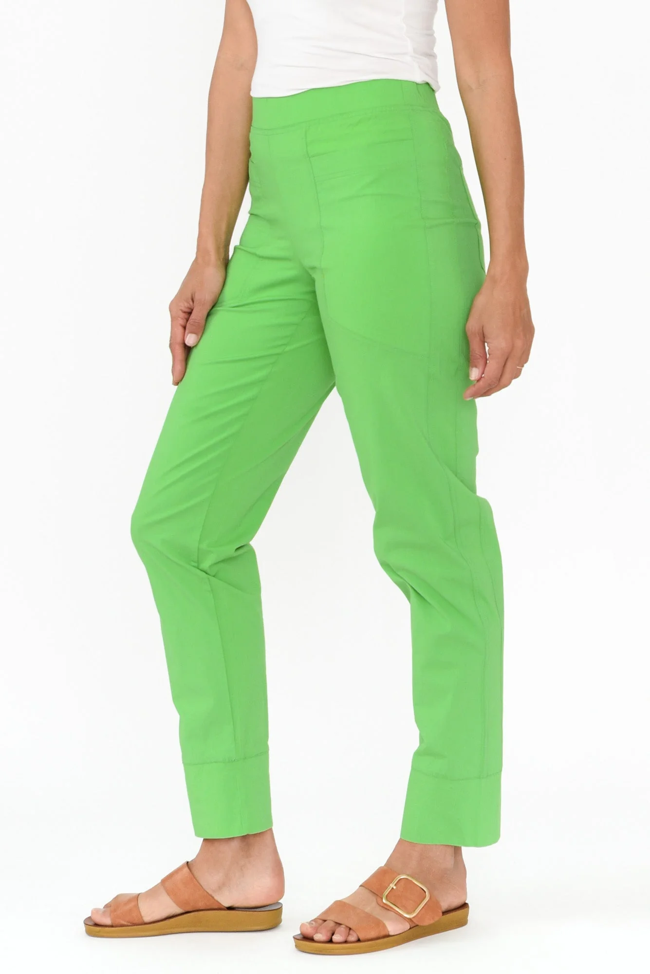 Ashton Green Cotton Stretch Pants - Image 3