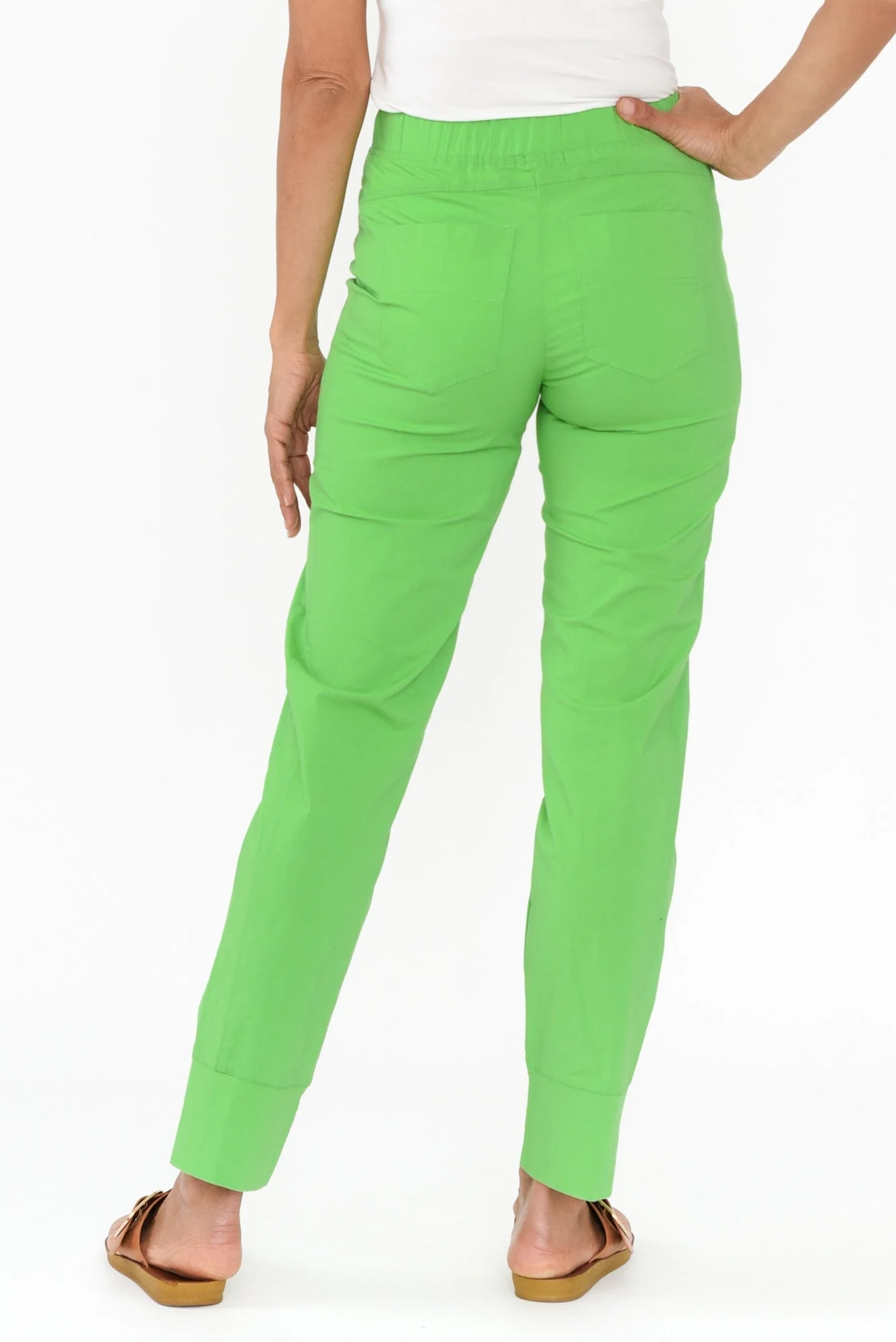Ashton Green Cotton Stretch Pants - Image 4