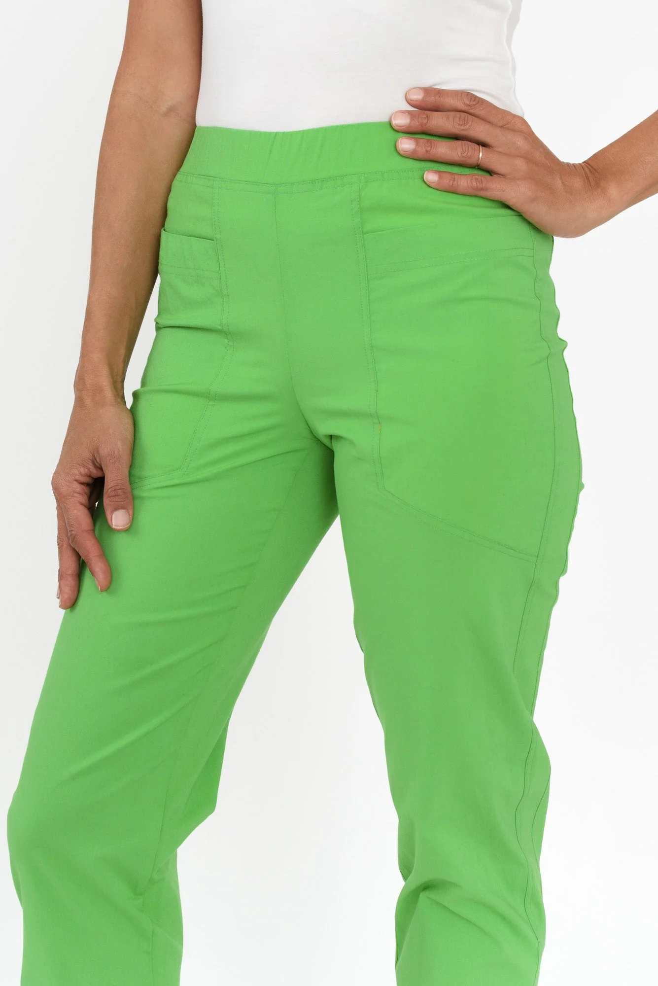 Ashton Green Cotton Stretch Pants - Image 5