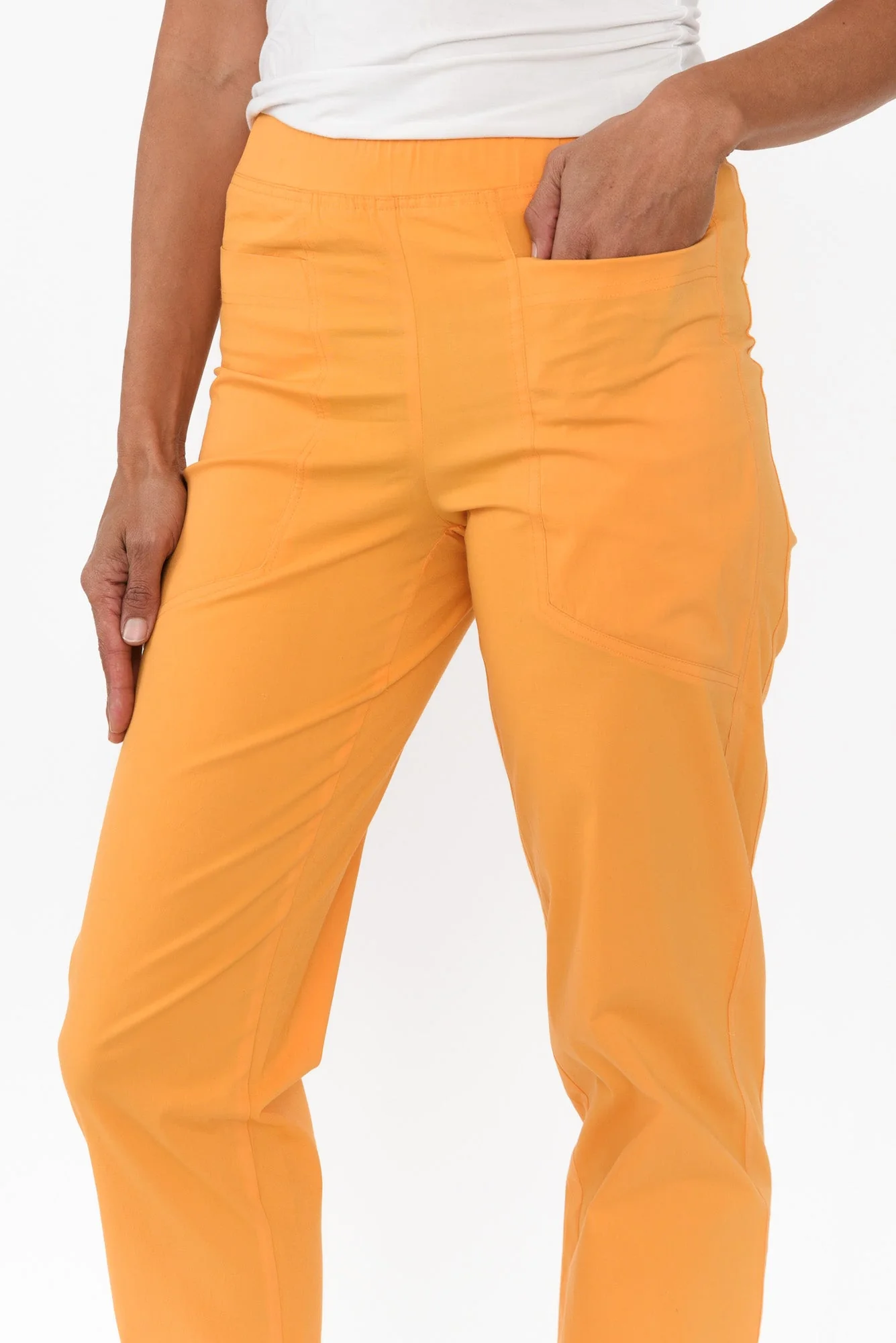 Ashton Yellow Cotton Stretch Pants - Image 5