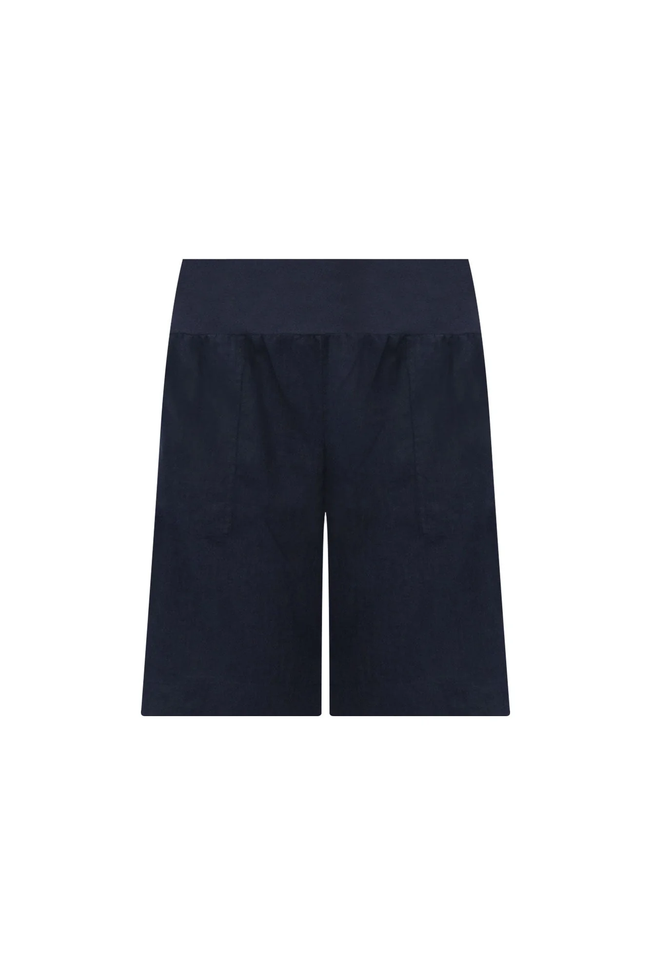 Aster Navy Linen Shorts - Image 7