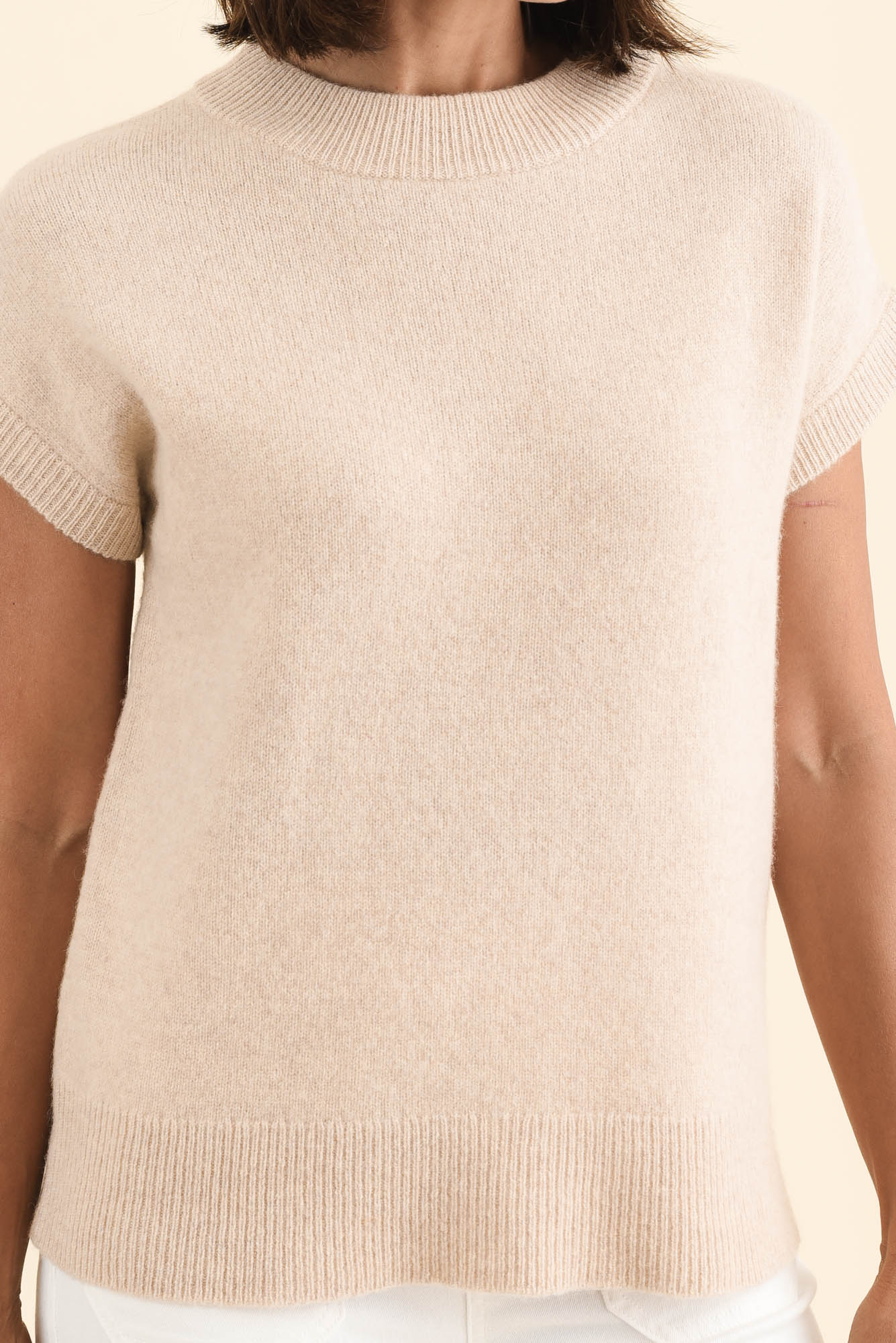 Astor Cream Yak Wool Knit Top - Image 5