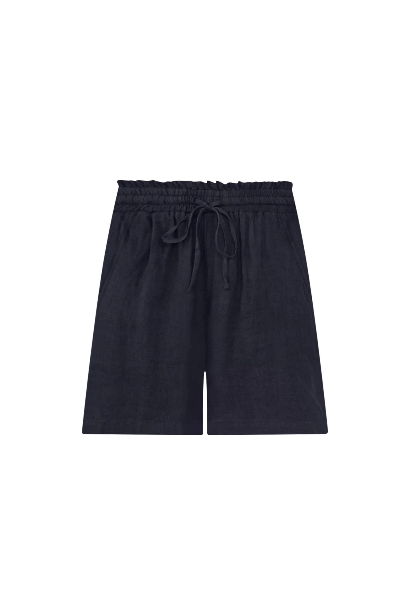Astoria Navy Linen Drawstring Shorts - Image 6