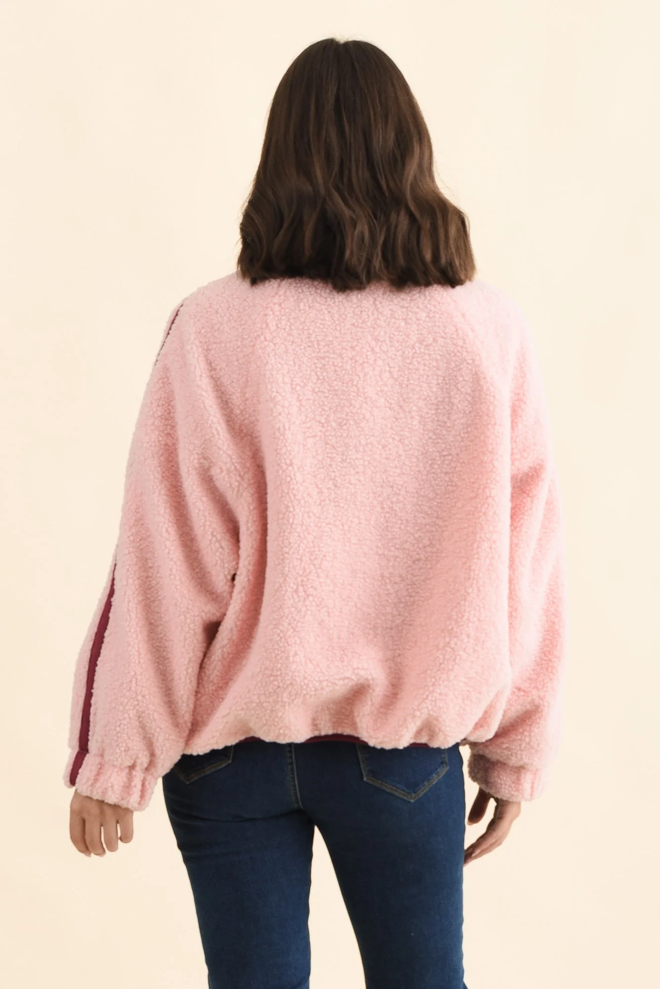 Aubrey Pink Fleece Jacket - Image 4