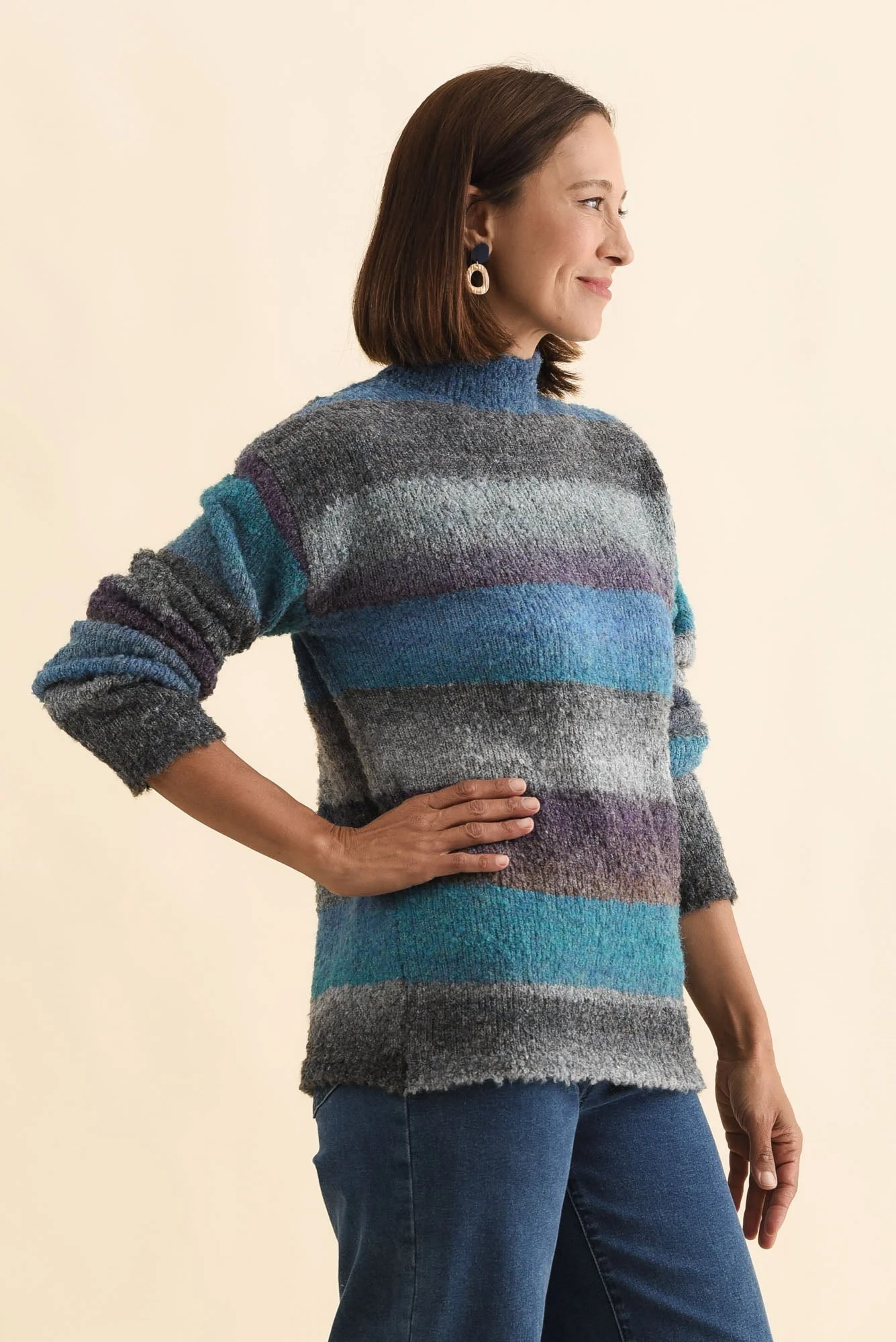 Augie Blue Stripe Knit Jumper - Image 3