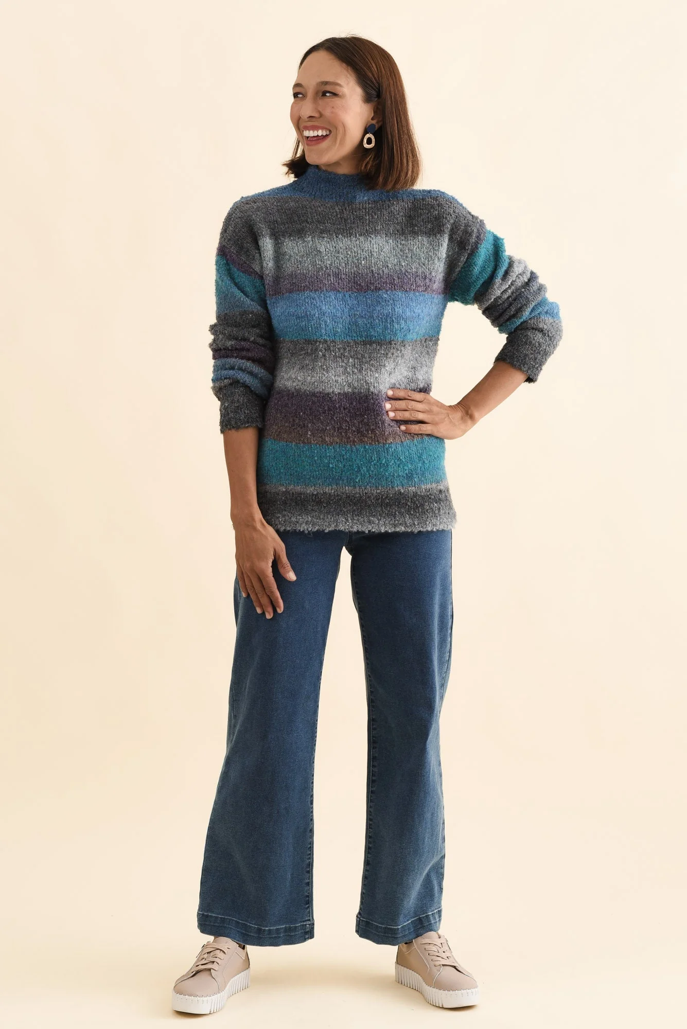 Augie Blue Stripe Knit Jumper - Image 6
