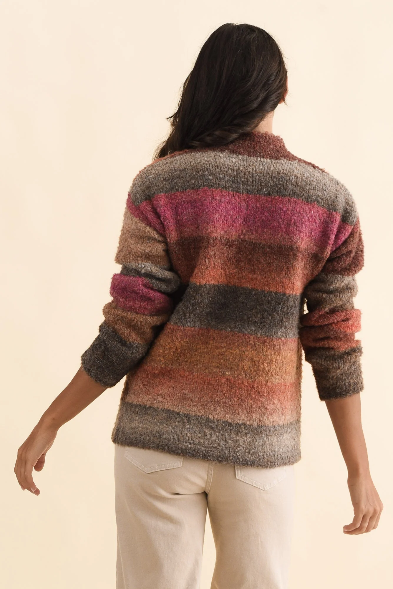 Augie Orange Stripe Knit Sweater - Image 5