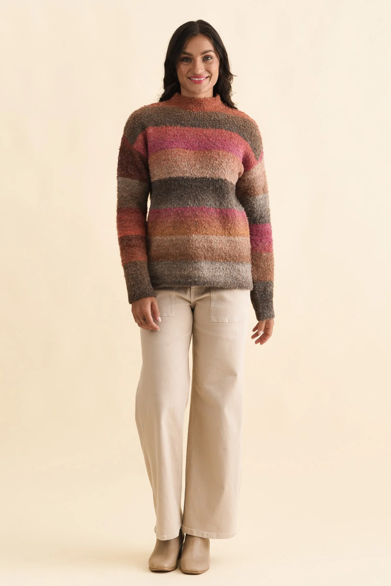 Augie Orange Stripe Knit Sweater - Image 7