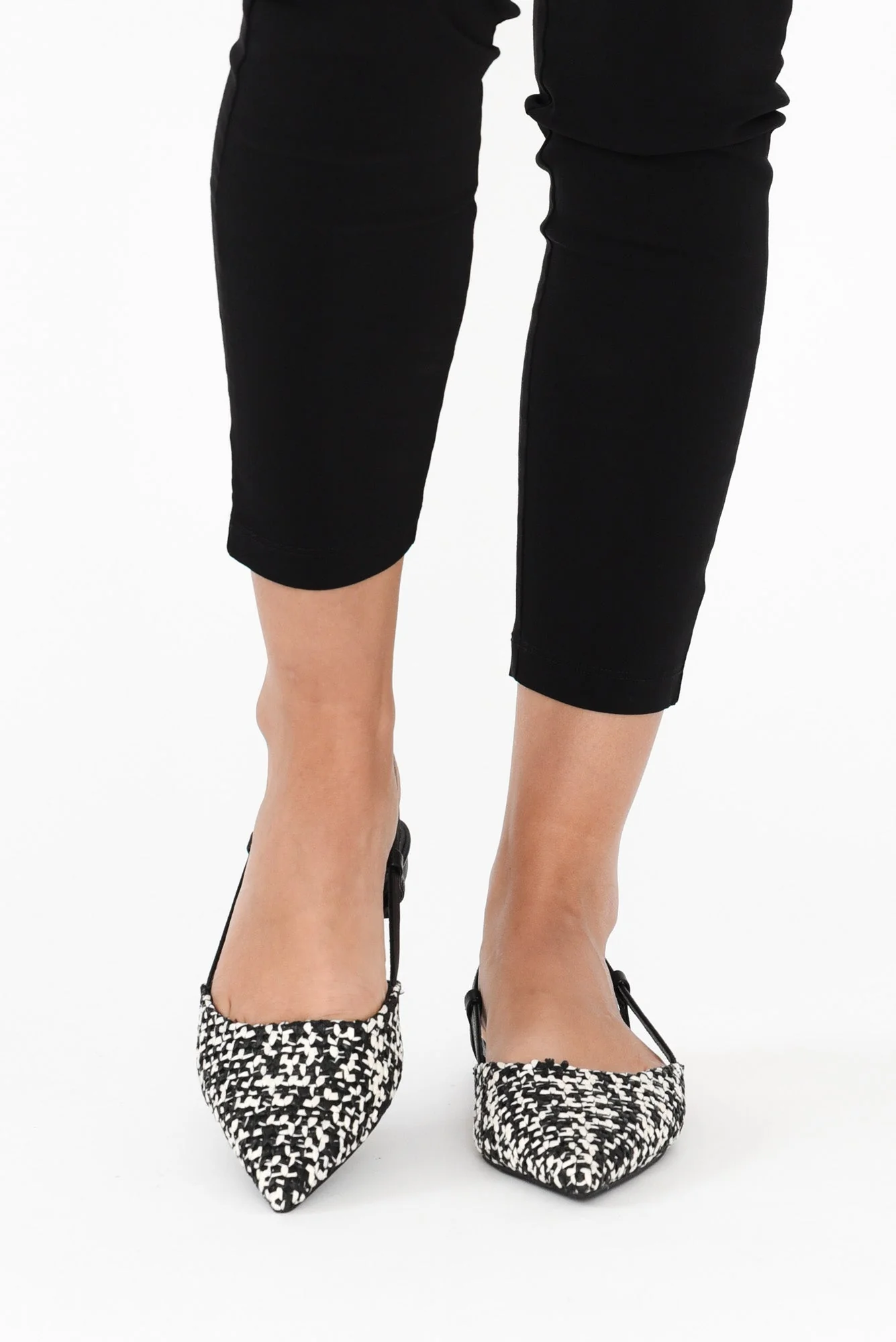 Ava Black Leather Slingback Mule - Image 8