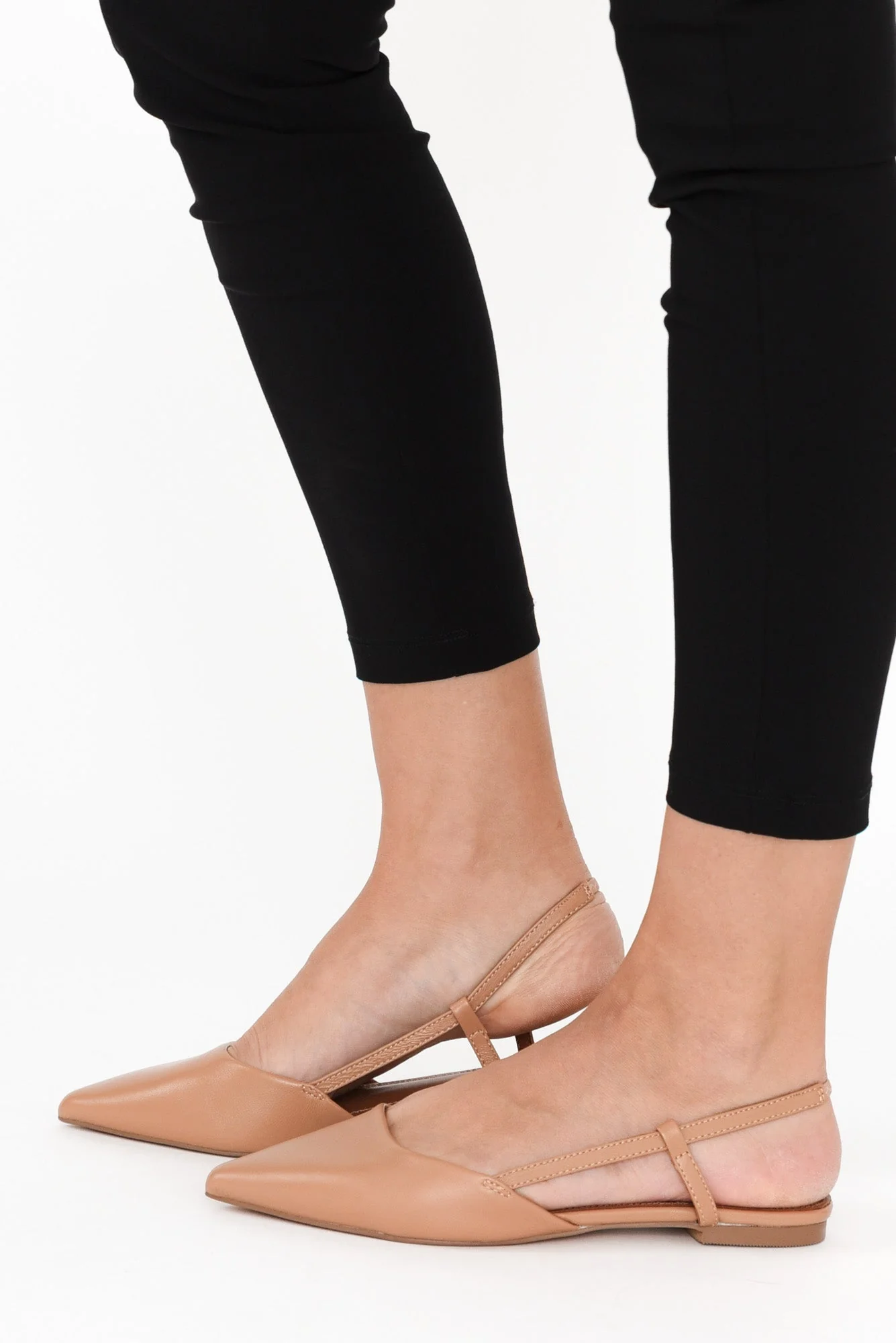 Ava Tan Leather Slingback Mule - Image 5