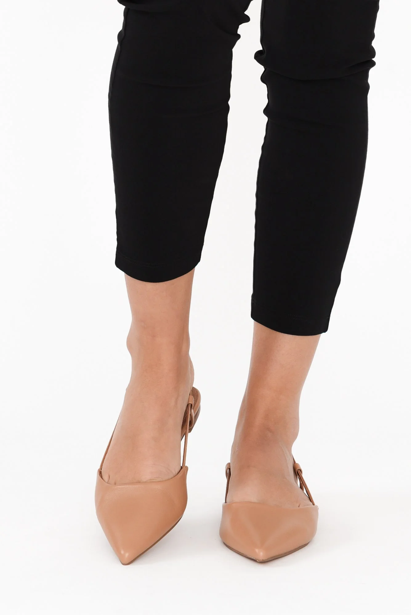 Ava Tan Leather Slingback Mule - Image 6