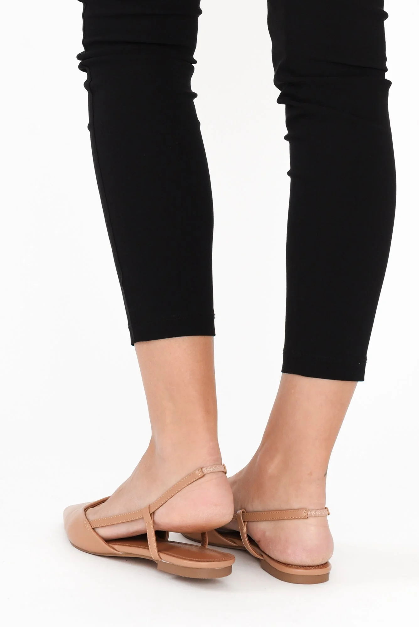 Ava Tan Leather Slingback Mule - Image 8