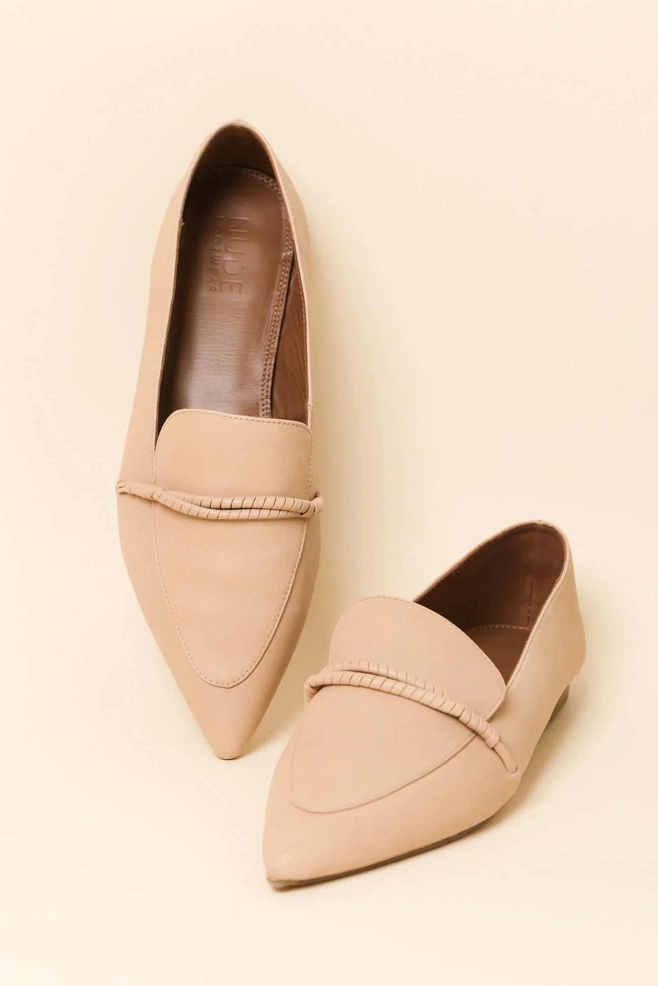 Avery Nude Leather Loafer - Image 2