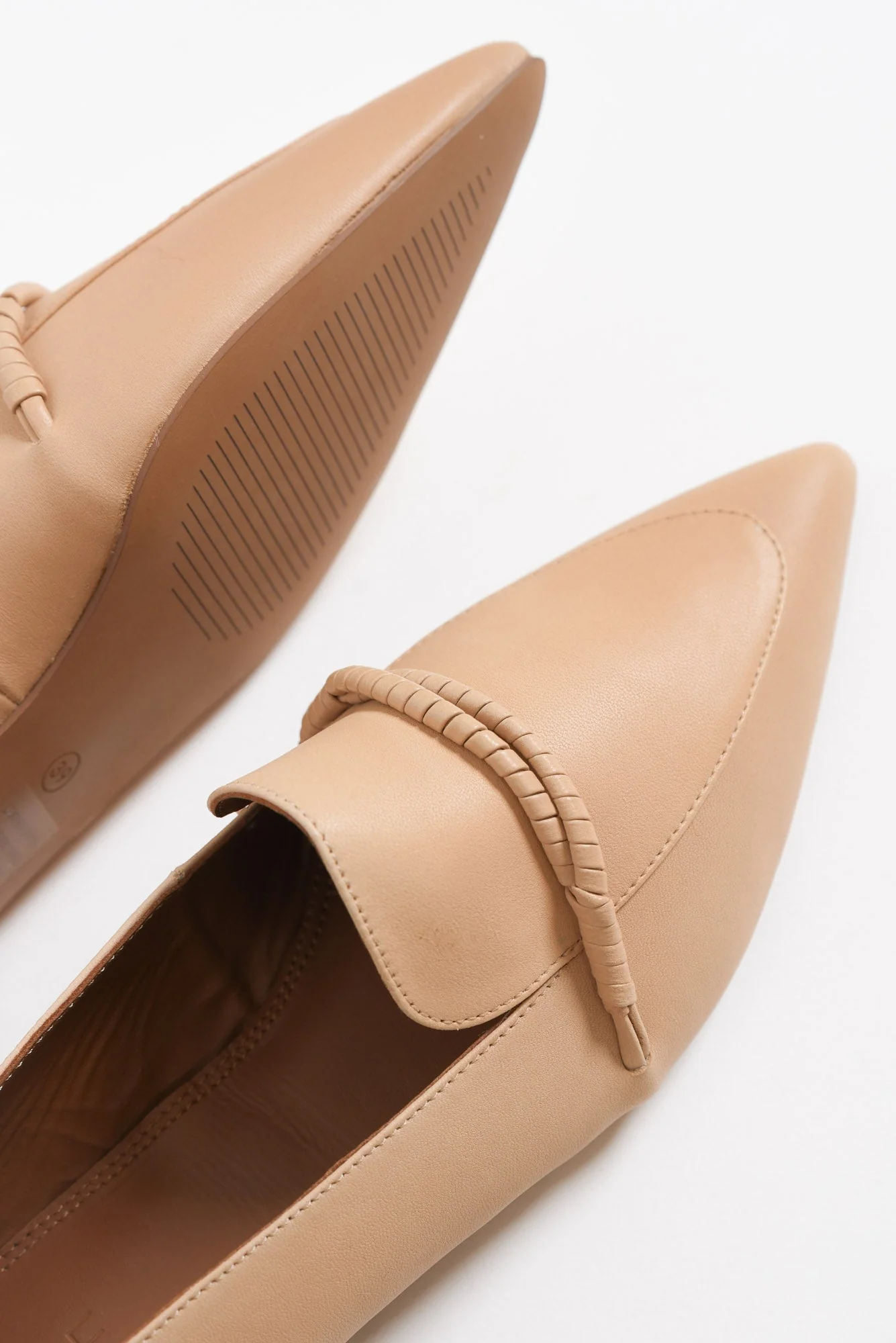 Avery Nude Leather Loafer - Image 3