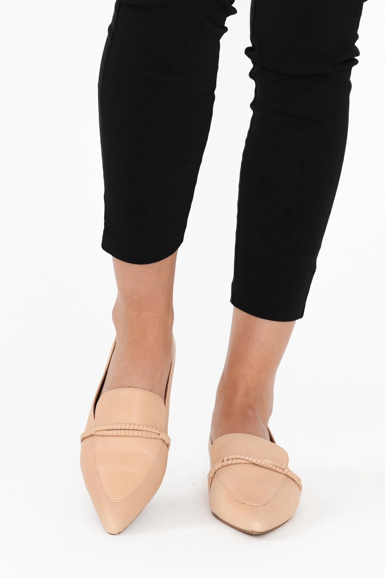 Avery Nude Leather Loafer - Image 6