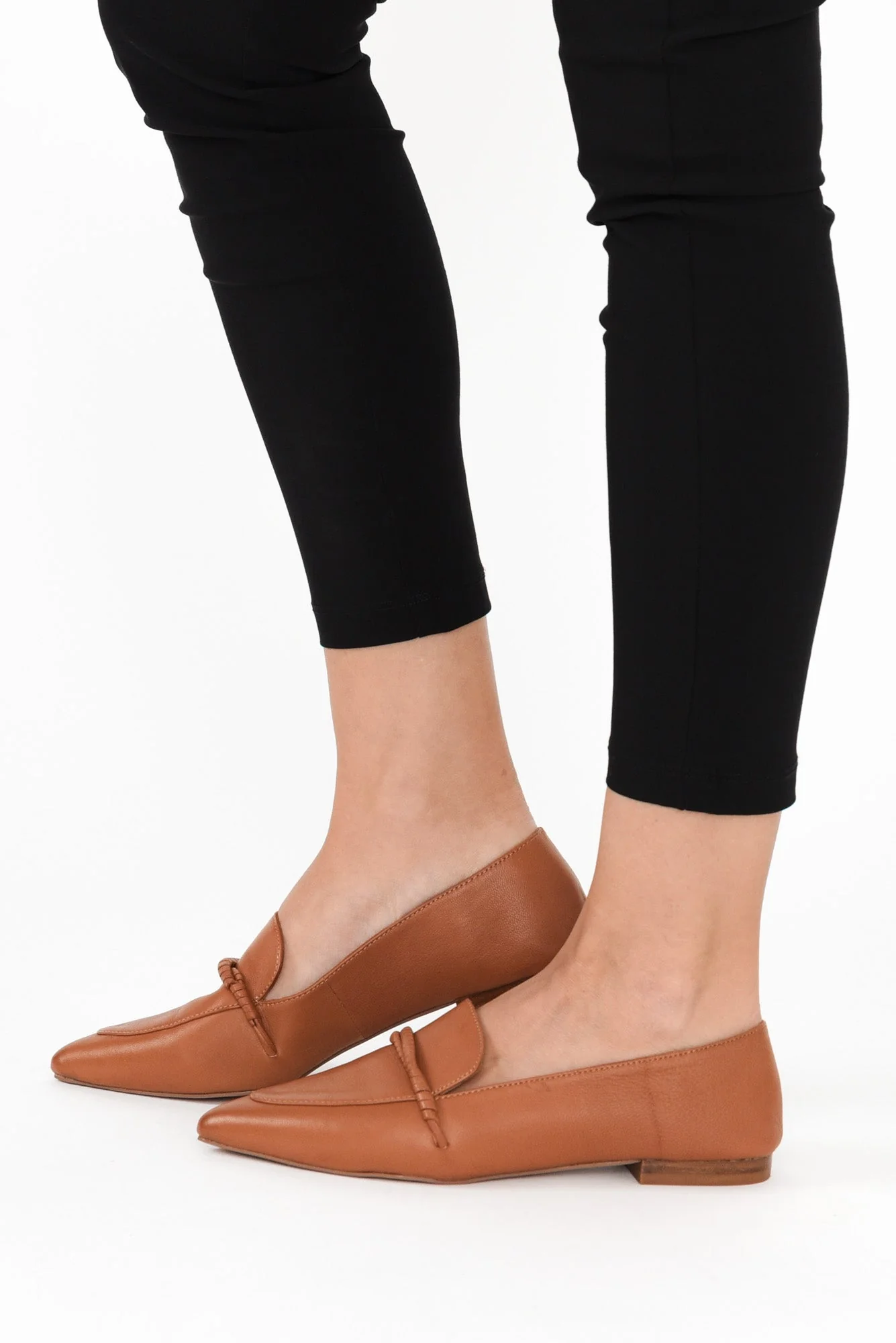 Avery Tan Leather Loafer - Image 5