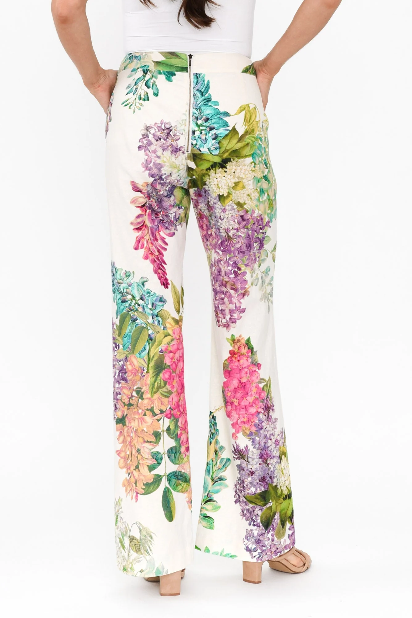 Bahia Wisteria Alba Linen Blend Pants - Image 5