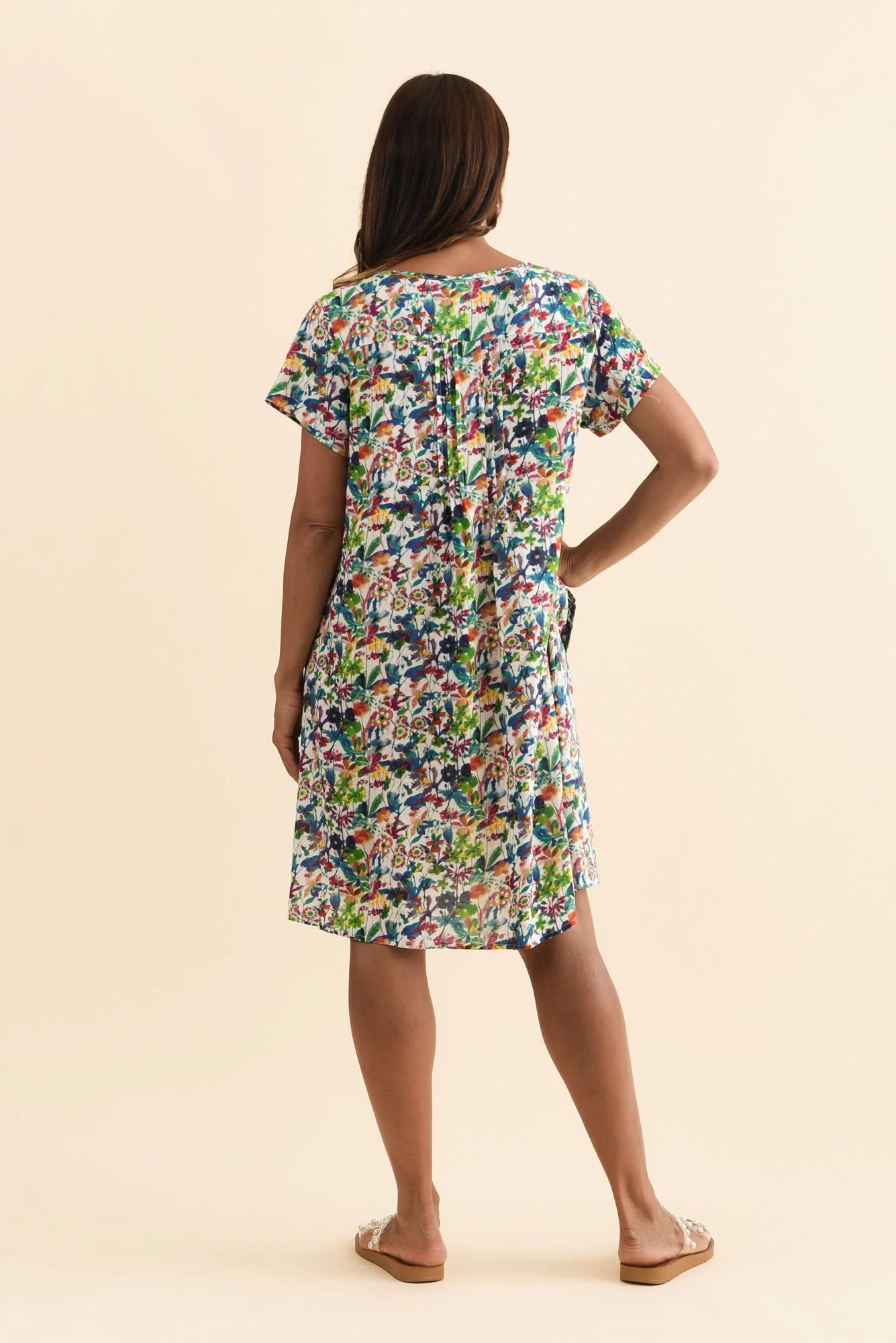 Barry Green Floral Cotton Button Dress - Image 5
