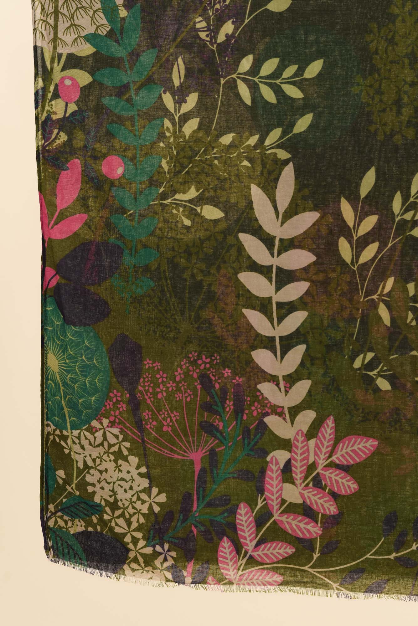 Bauer Green Floral Scarf - Image 3