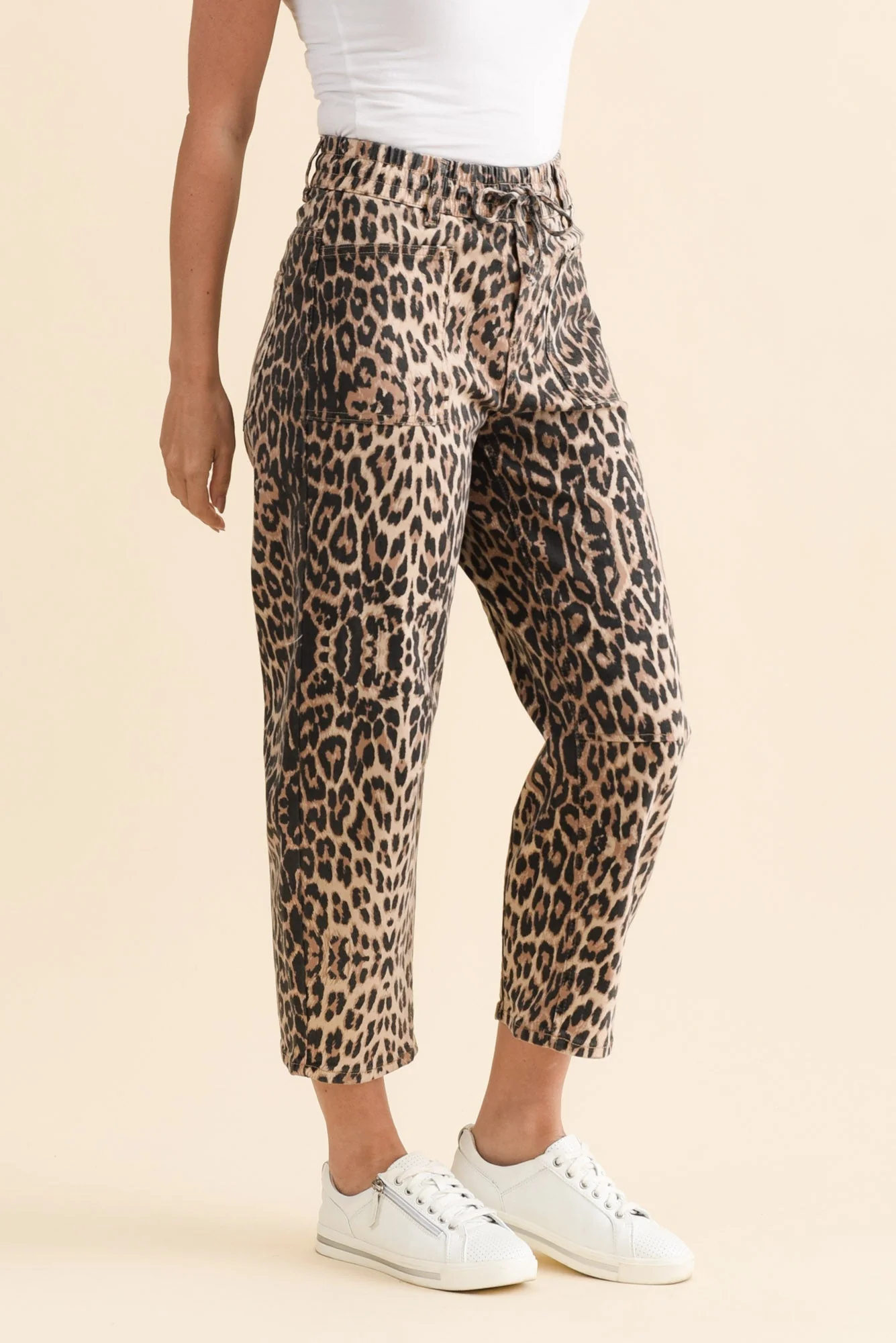BB Barrel Brown Leopard Jeans - Image 3